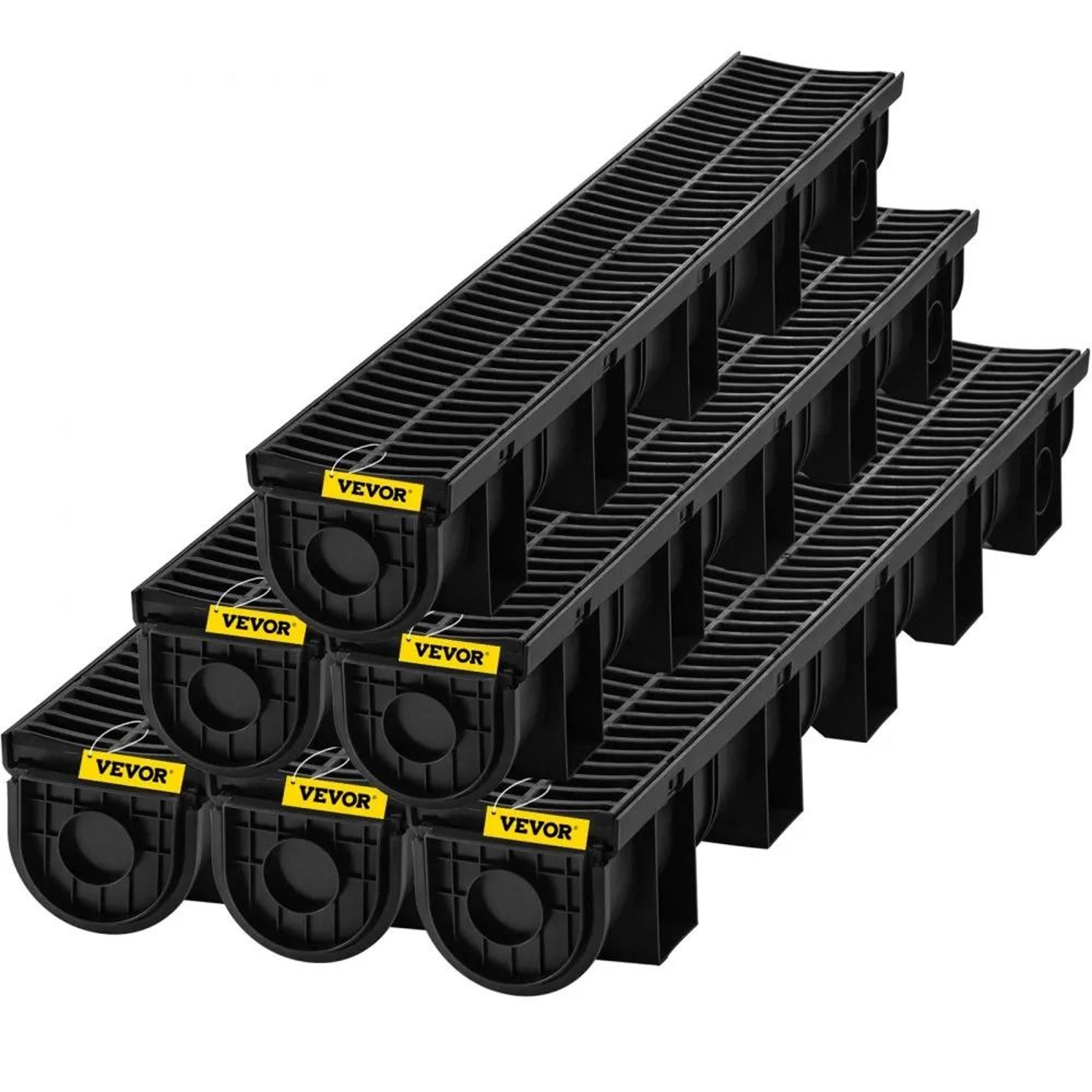 channel drain with plastic grate, hdpe trench drain for driveway, garden, garage