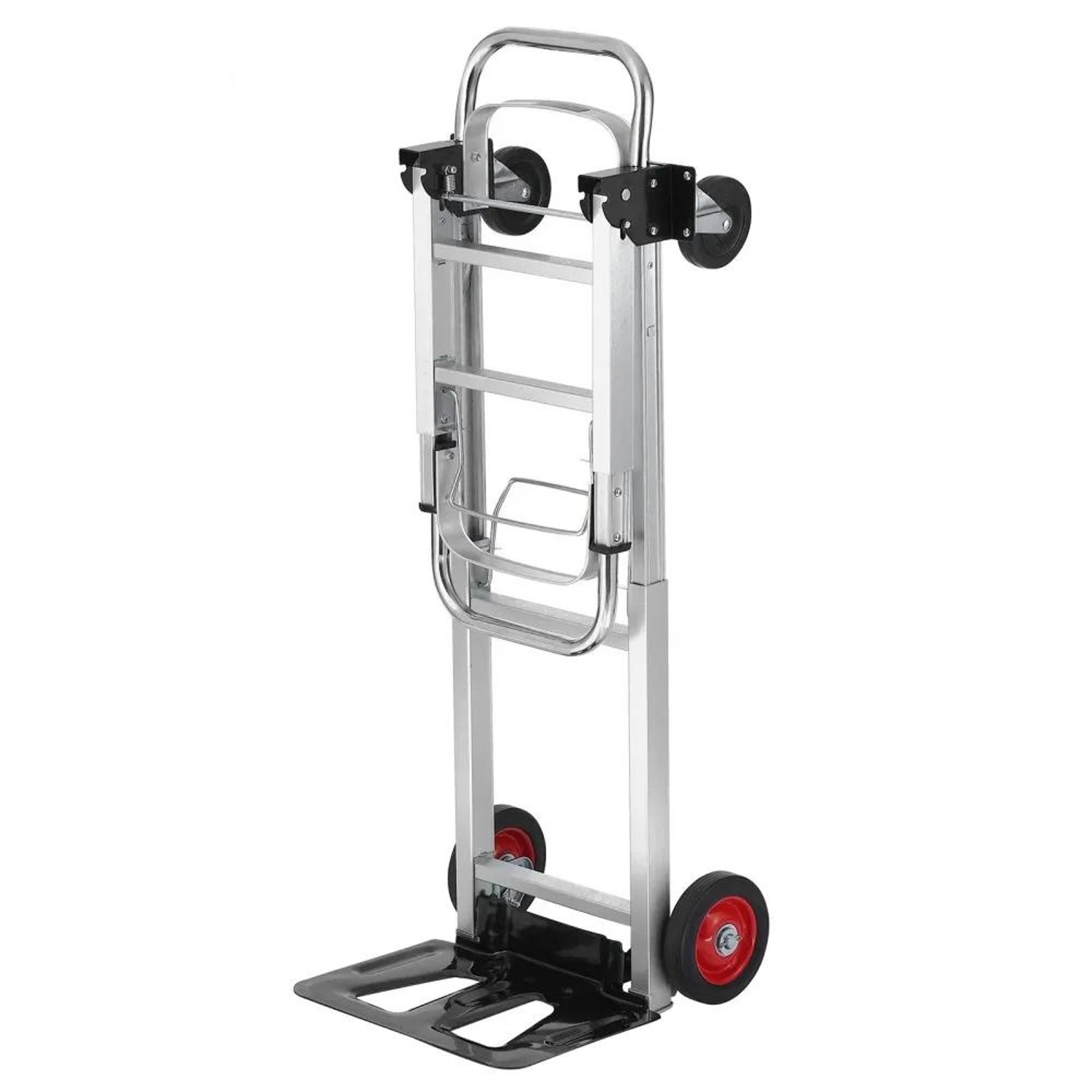Heavy Duty Aluminum Folding Hand Truck High Lbs Capacity Collapsible Dolly Cart With Rubber Wheels 8