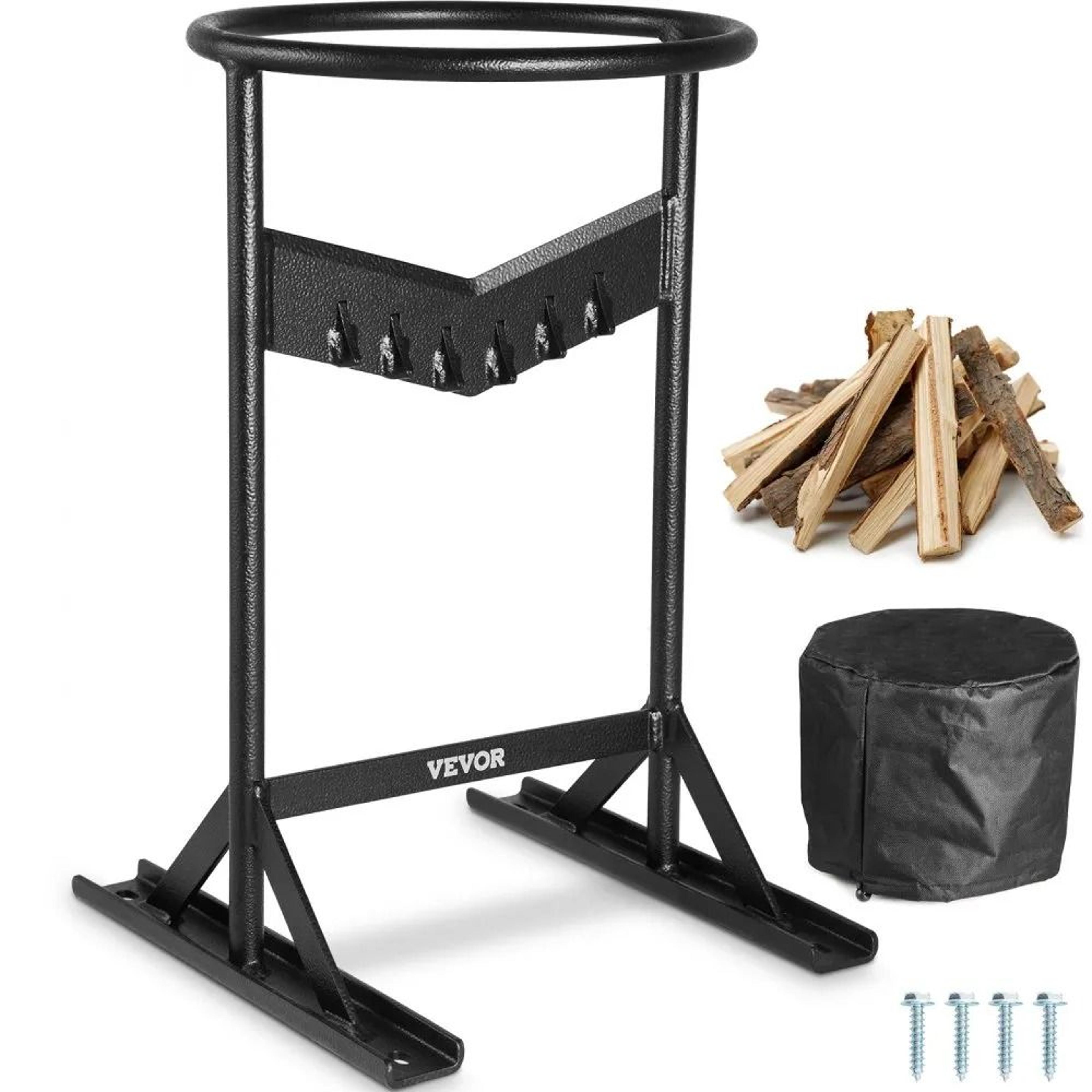 manual log splitter, heavy duty firewood cutter, wood splitter with v-shaped blade