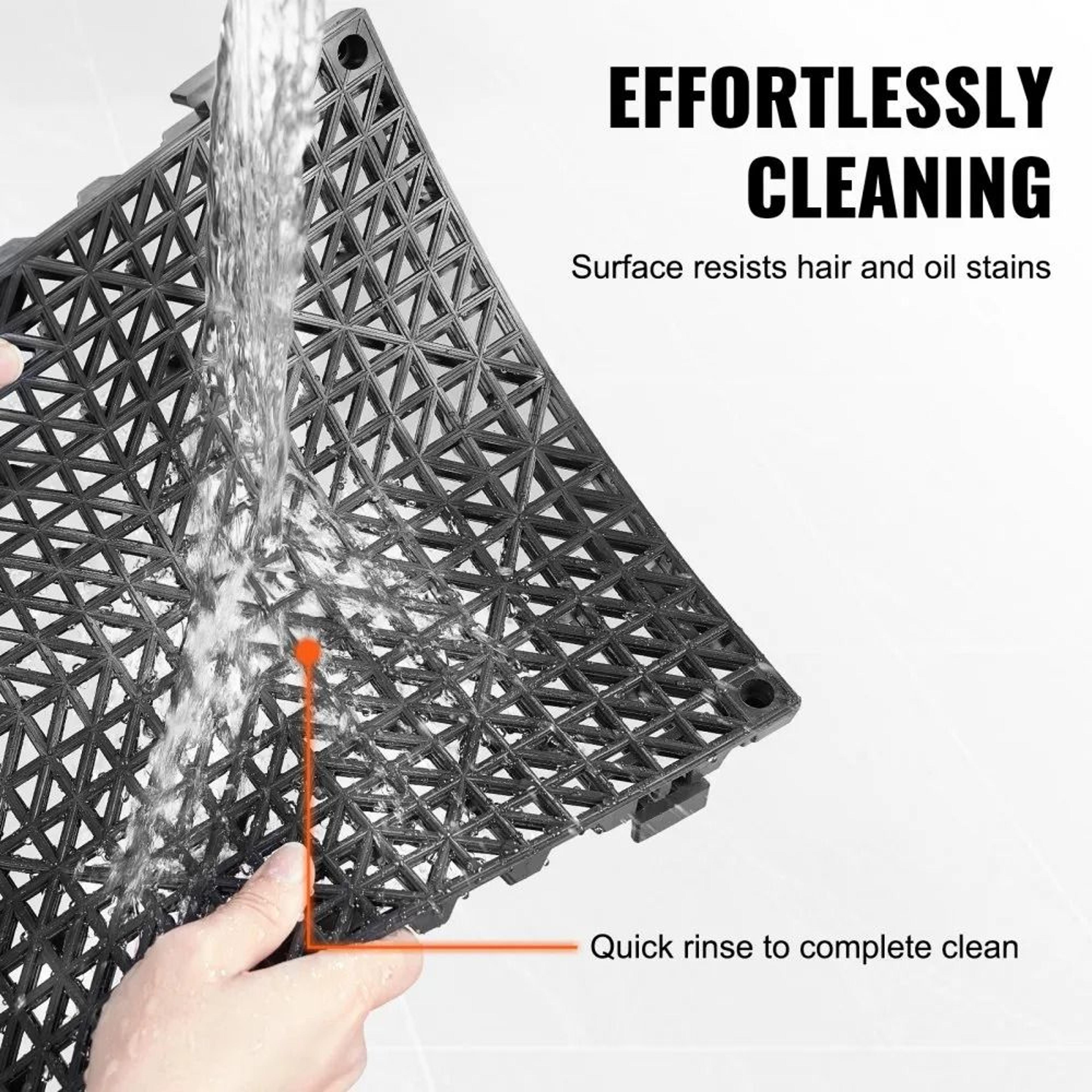 Interlocking Drainage Tiles NonSlip Waterproof Mats For Kitchens Pools Wet Areas 2