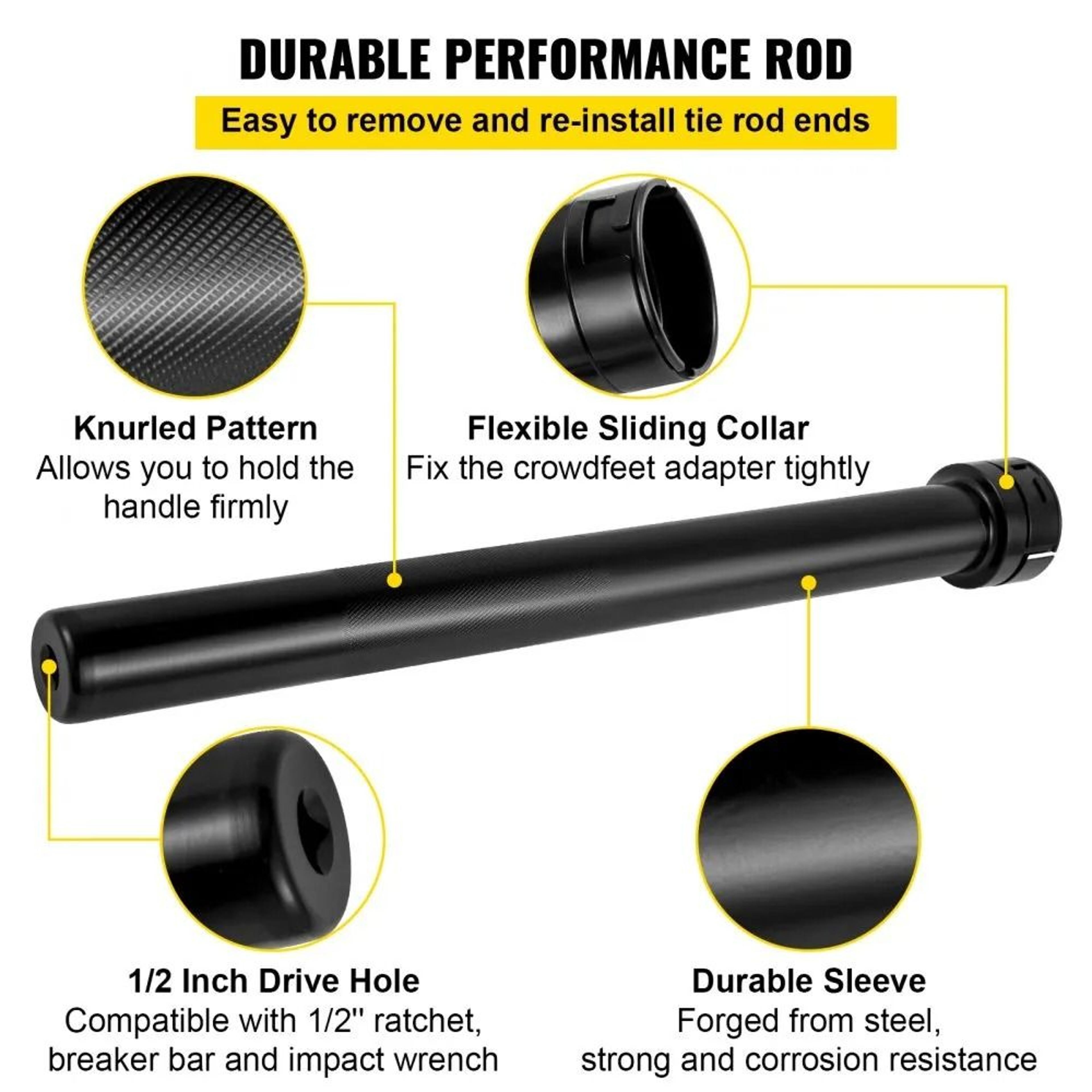 Efficient Inner Tie Rod Removal Kit Crowfoot Adapters Durable Steel Construction For Automotive Mai 3