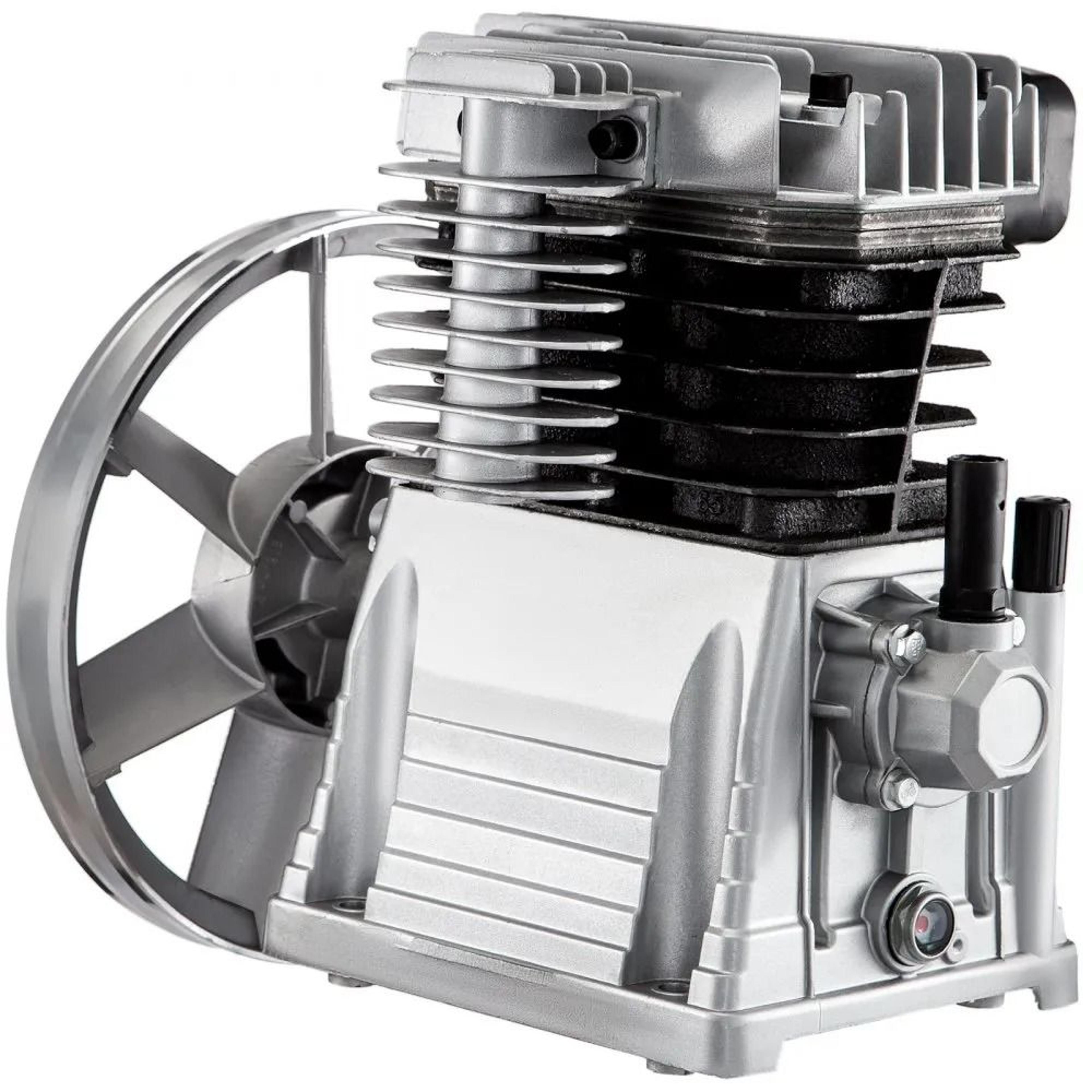 Air Compressor Pump Industrial Head Motor Twin Cylinder Aluminum Piston Style Splash Lubrication 9