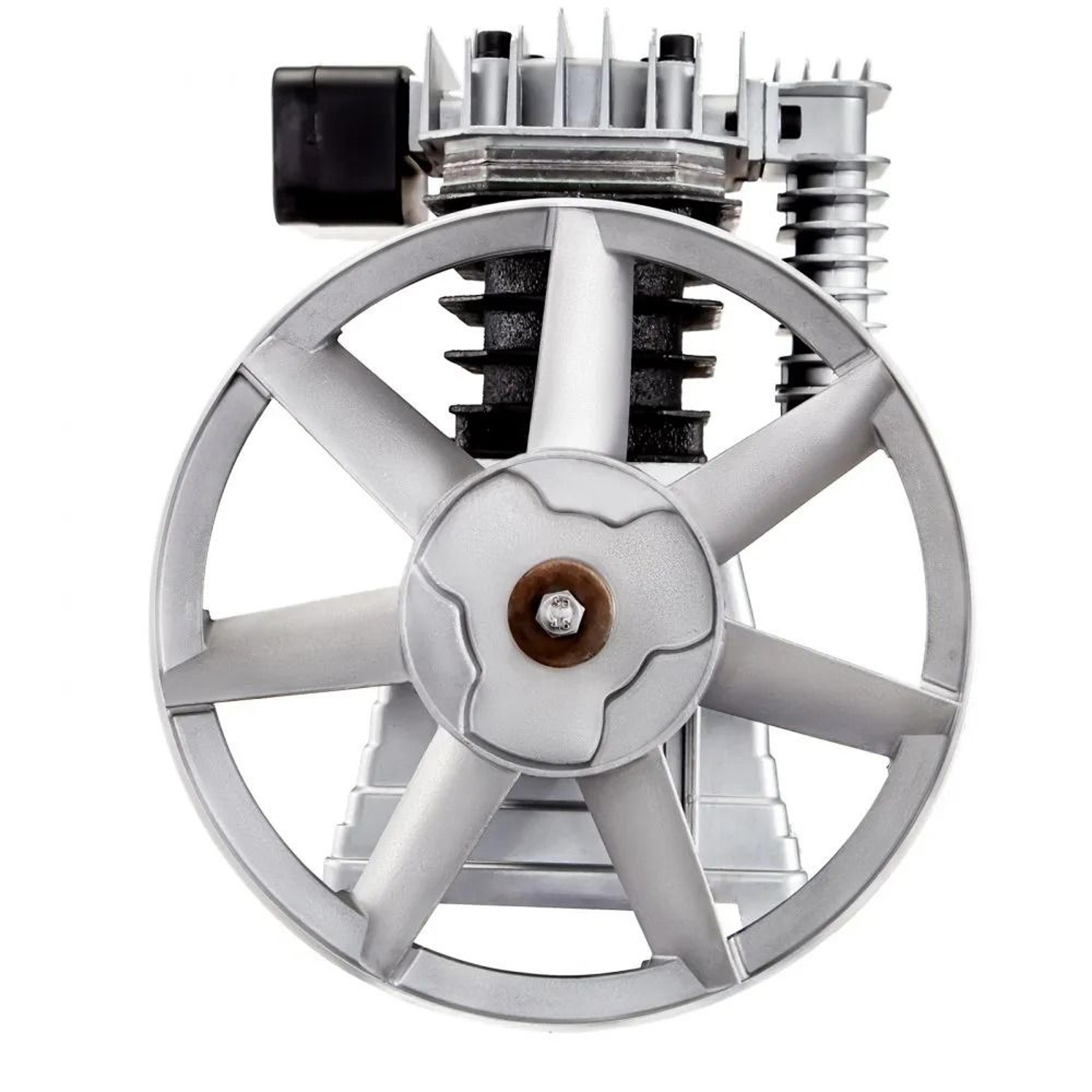 Air Compressor Pump Industrial Head Motor Twin Cylinder Aluminum Piston Style Splash Lubrication 7