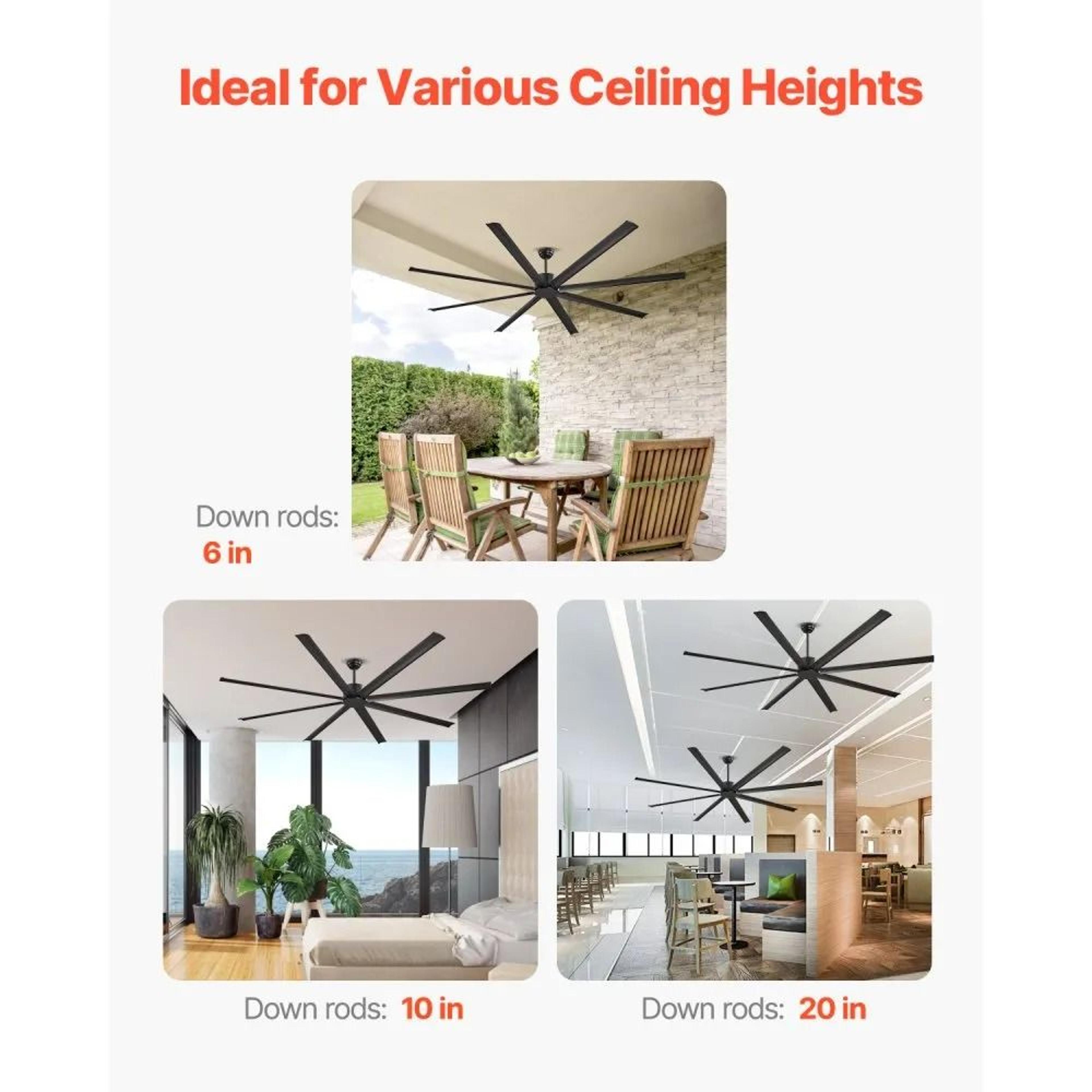 Modern Low Profile Ceiling Fan Without Light Reversible DC Motor Speed Remote Control Aluminum Blad 2