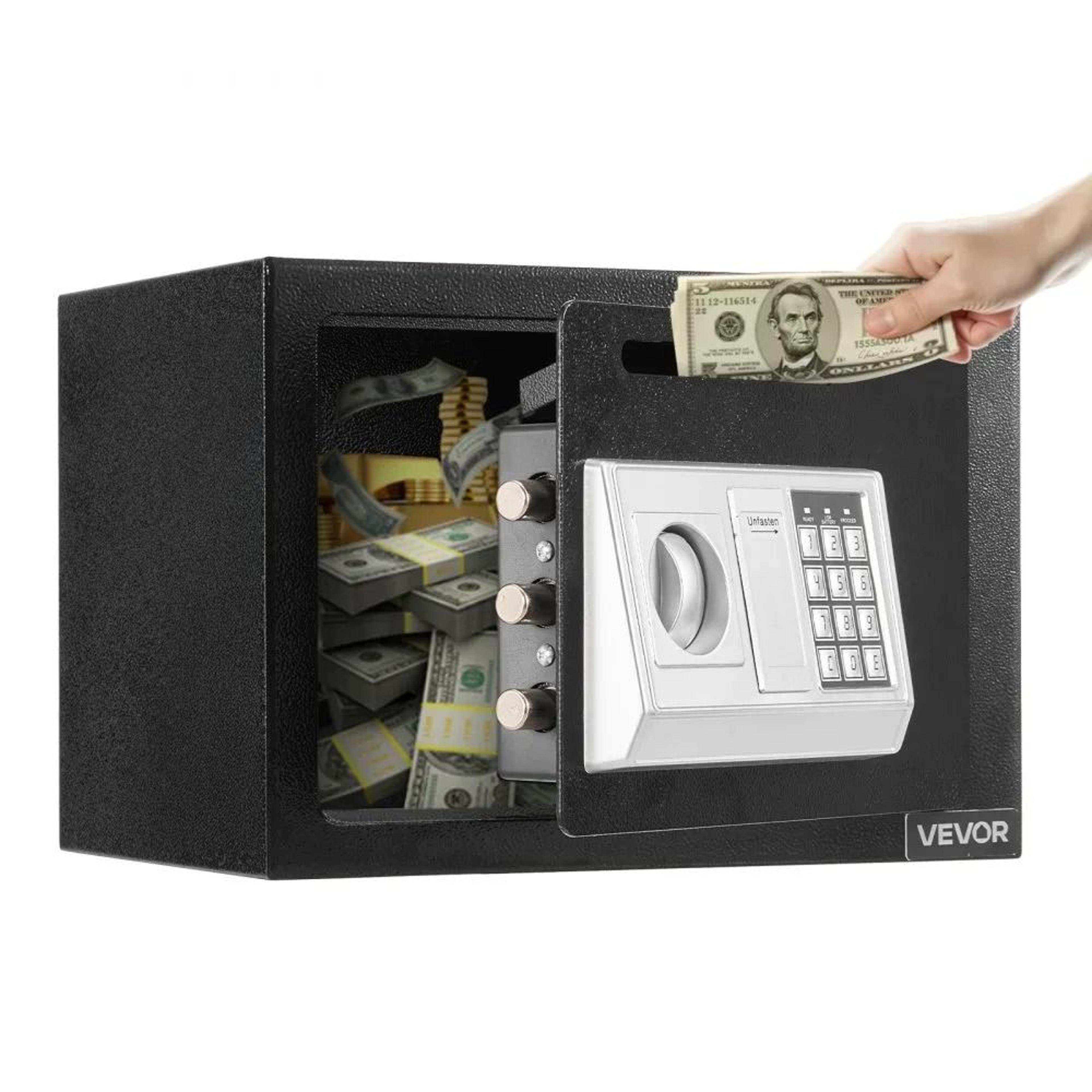 heavy duty drop slot safe with digital keypad and cash depository front slot