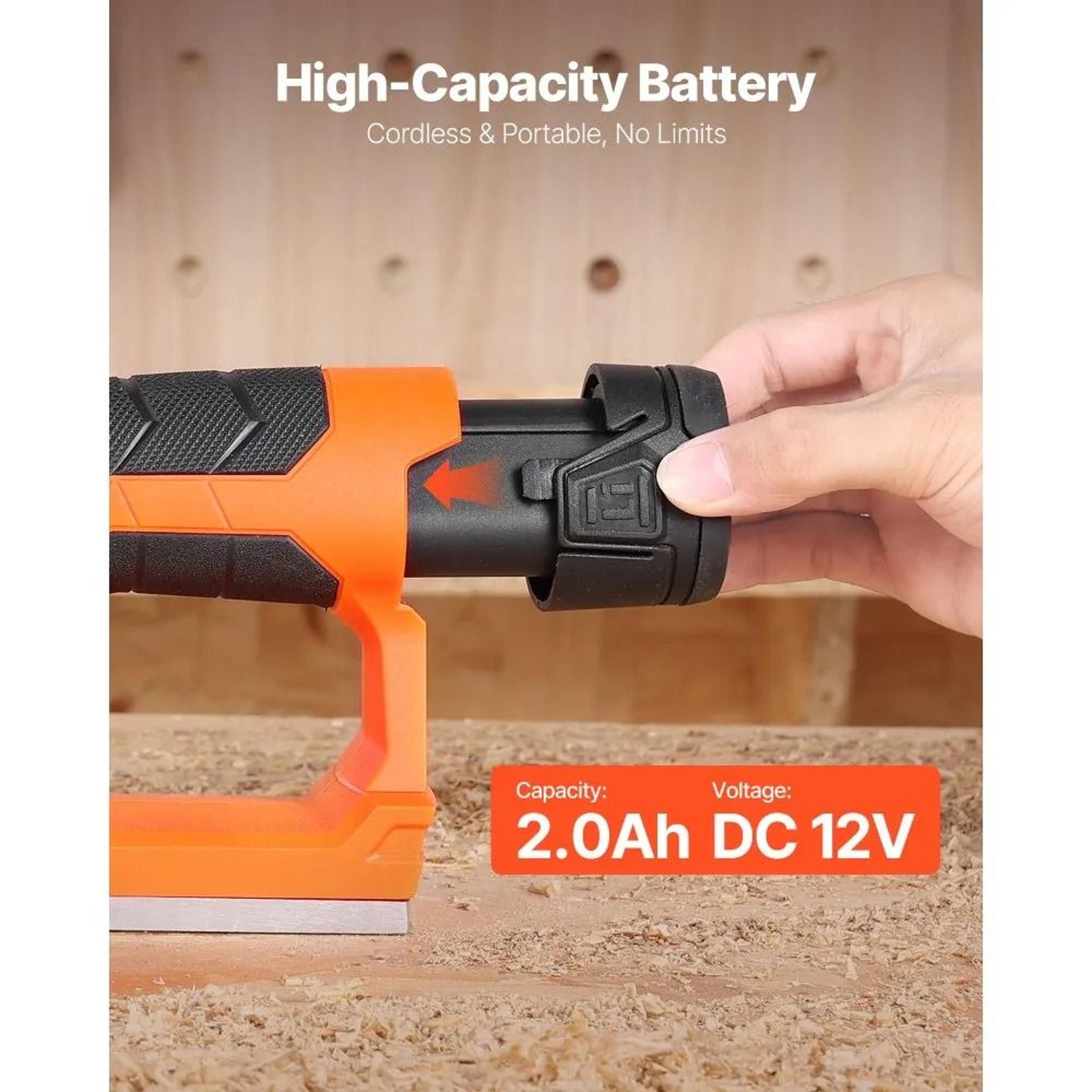 Cordless Handheld Wood Planer RPM Brushless Electric Planer With Adjustable Depth 2