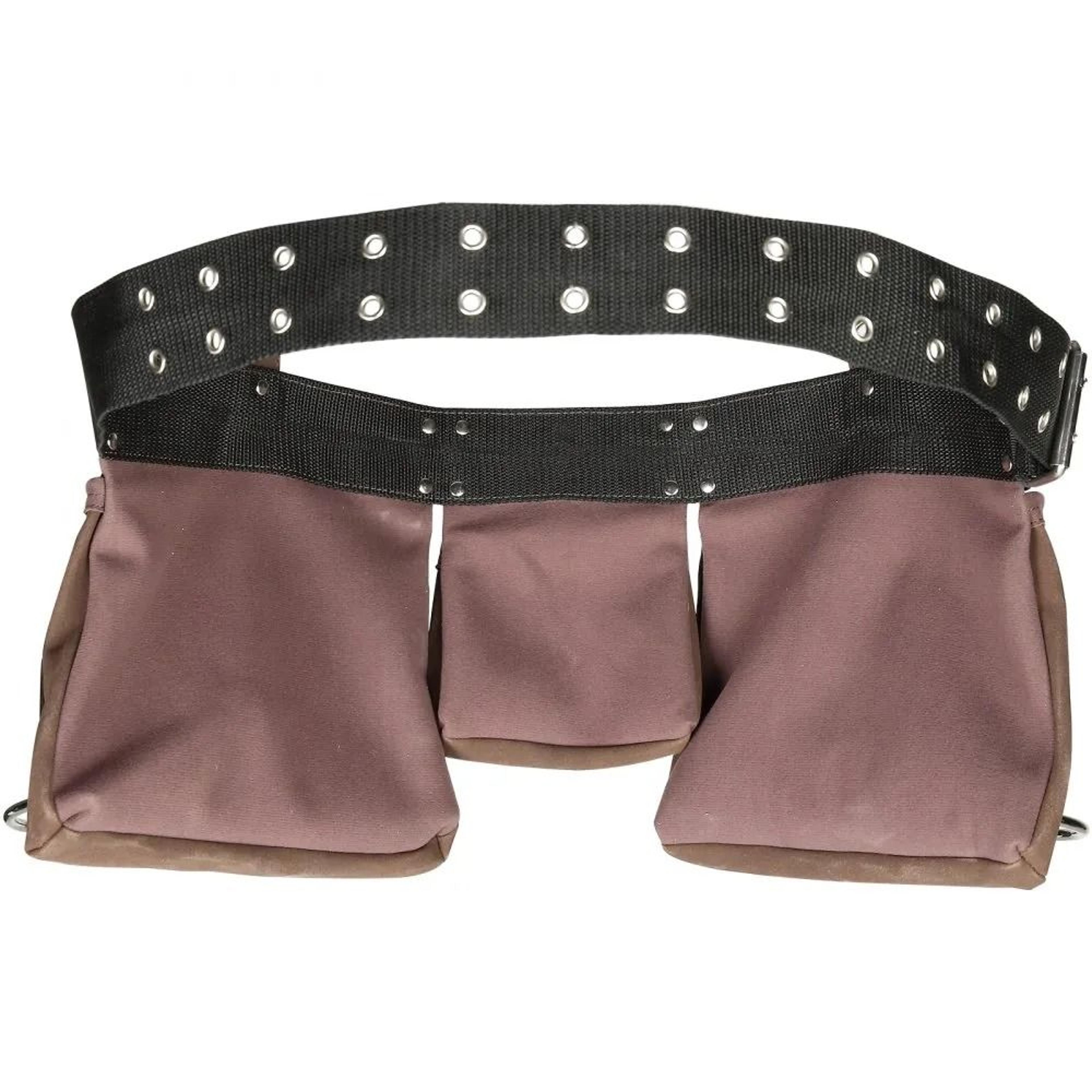 Heavy Duty Leather Tool Belt With Pockets  Dual Hammer Loops 9