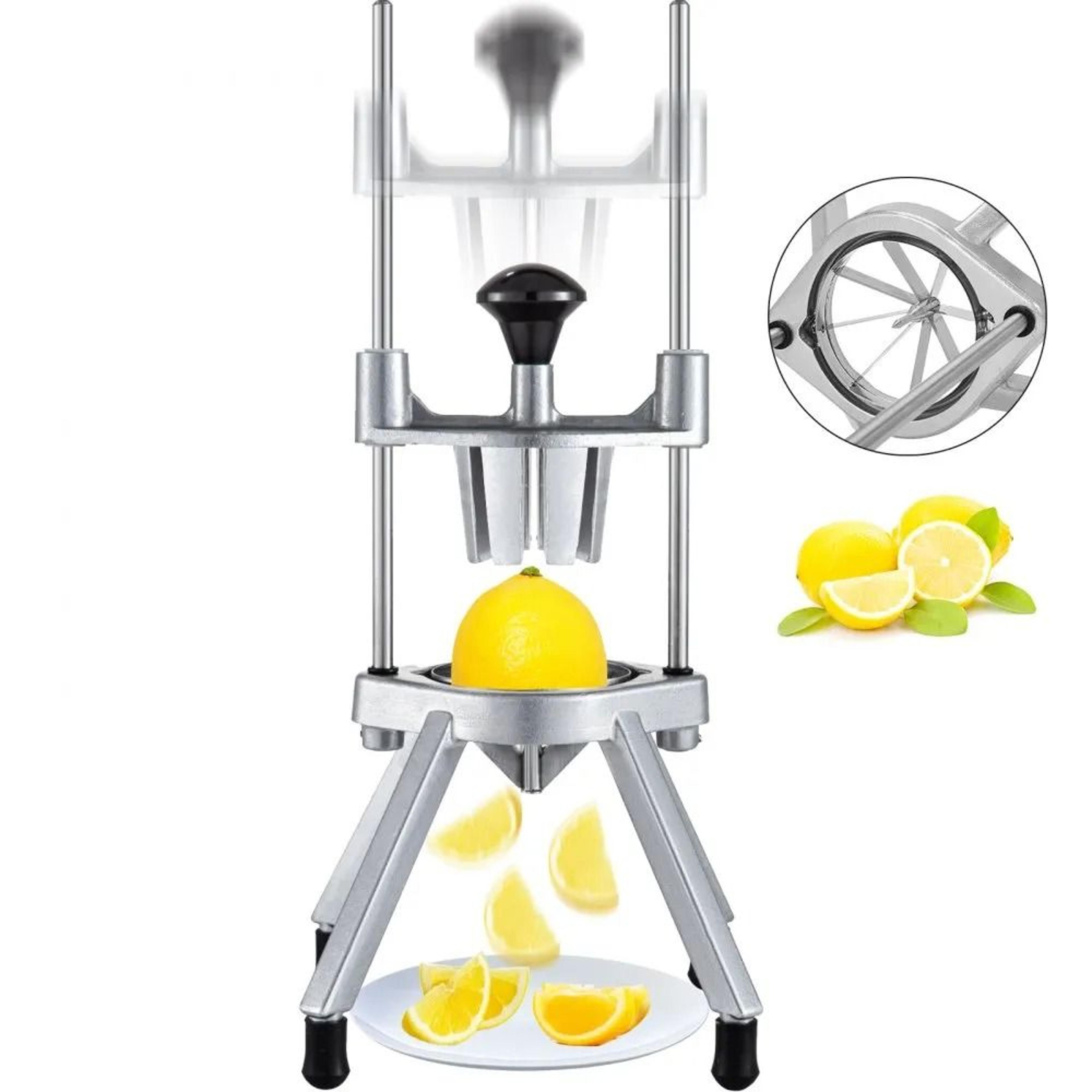 commercial wedge lemon slicer & lime cutter with stainless steel blade for bars & restaurants