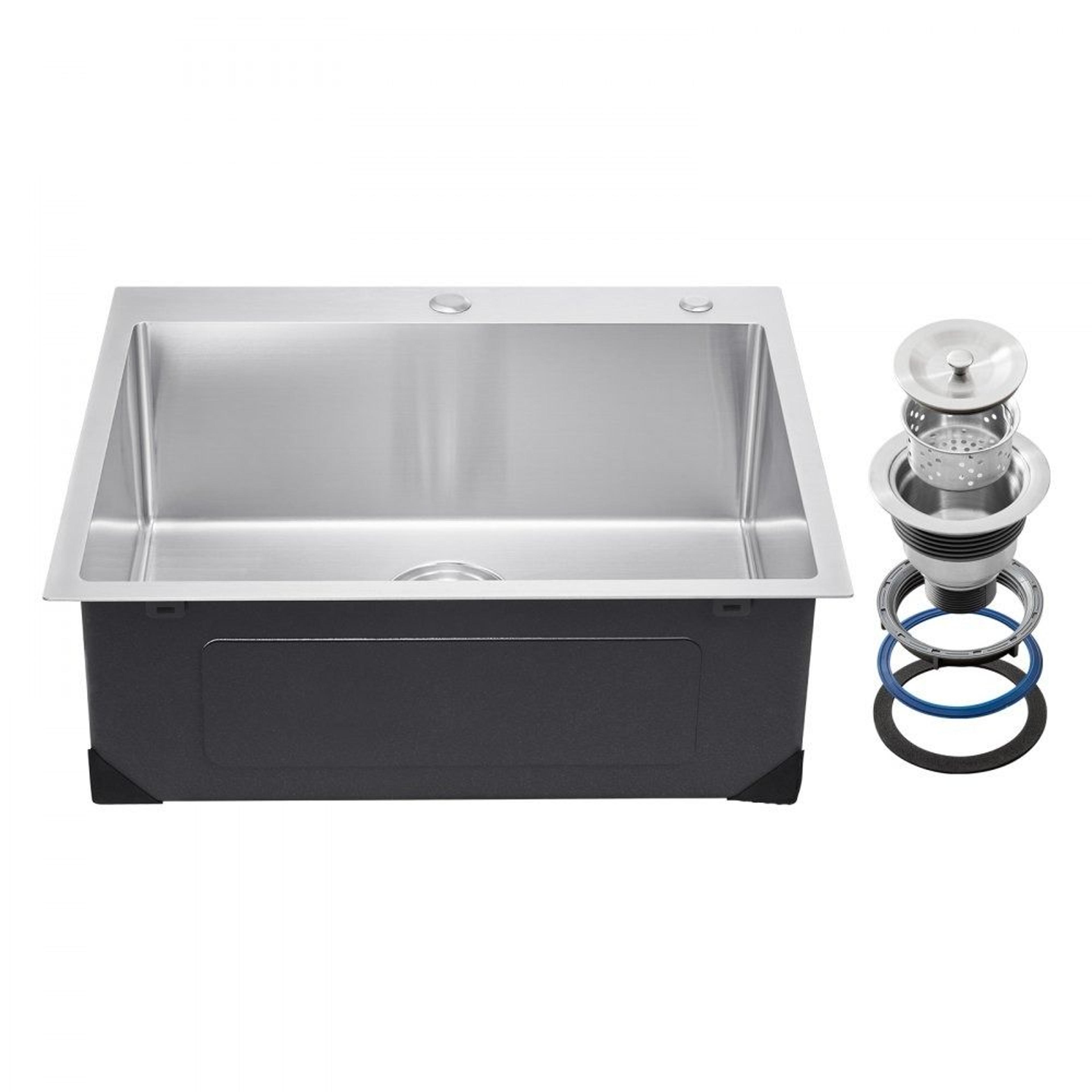 kitchen sink workstation stainless steel drop-in farmhouse sink with accessories