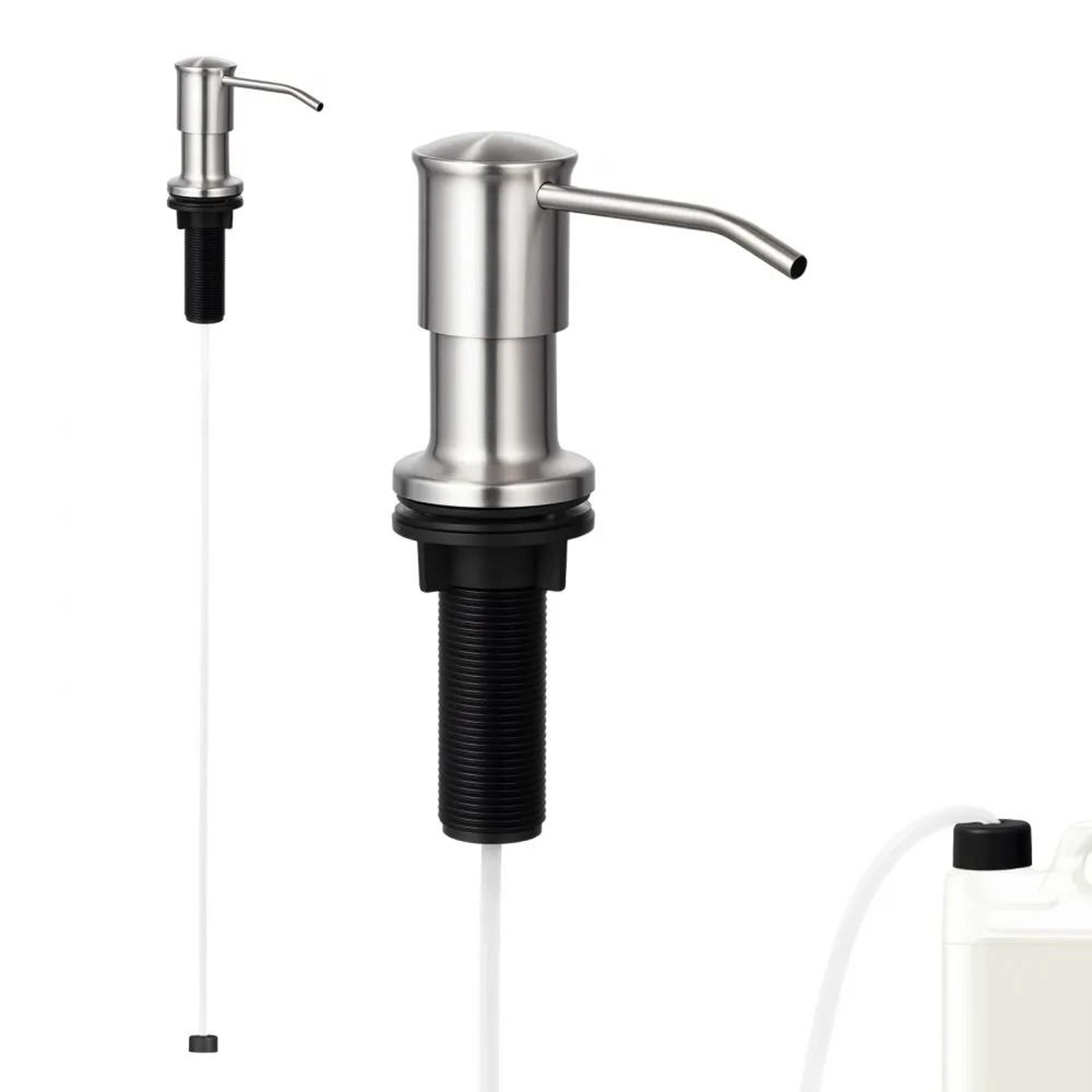 stainless steel kitchen sink soap dispenser with extension tube & pump