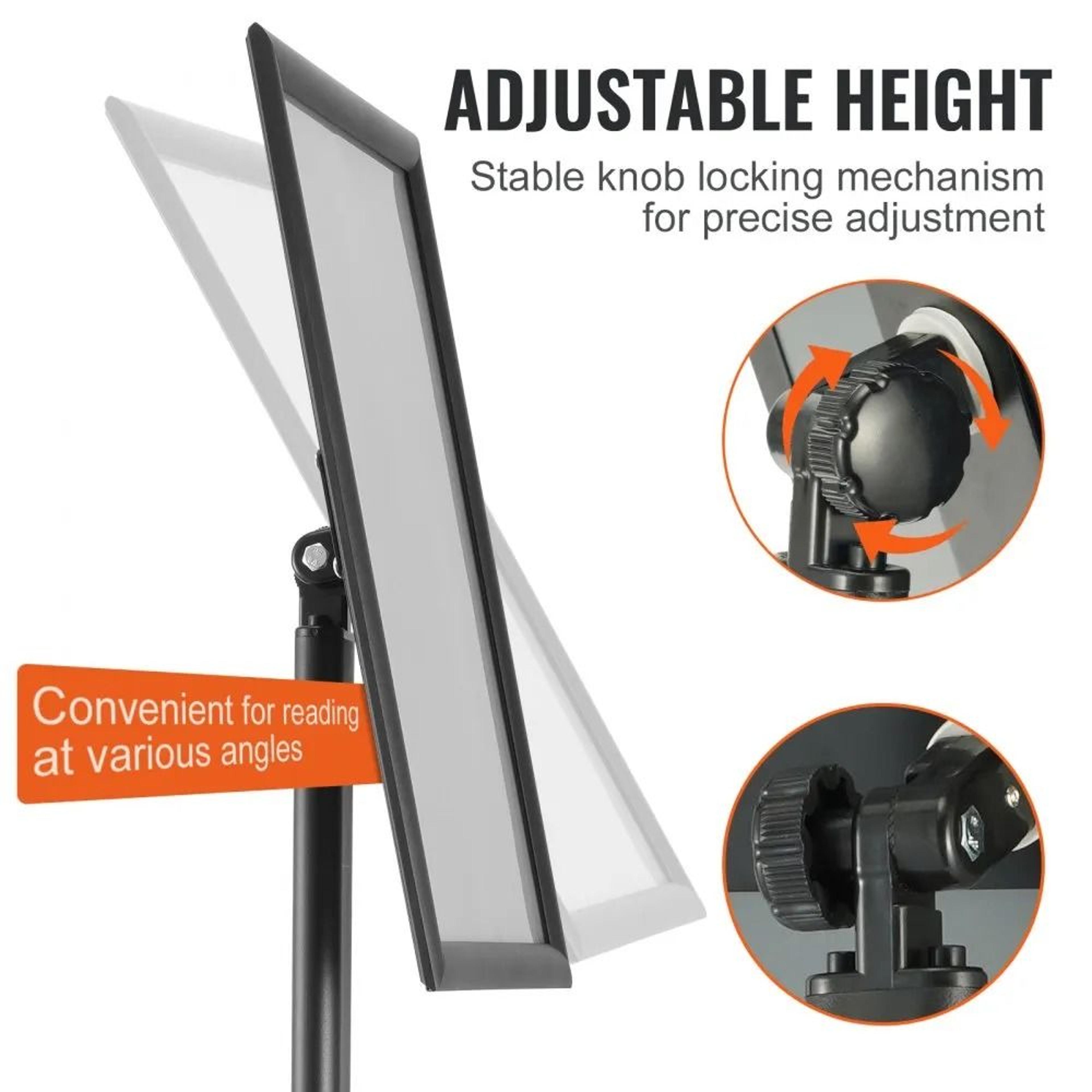 Adjustable Floor Sign Stand Heavy Duty Poster Display Holder With Metal Base 5