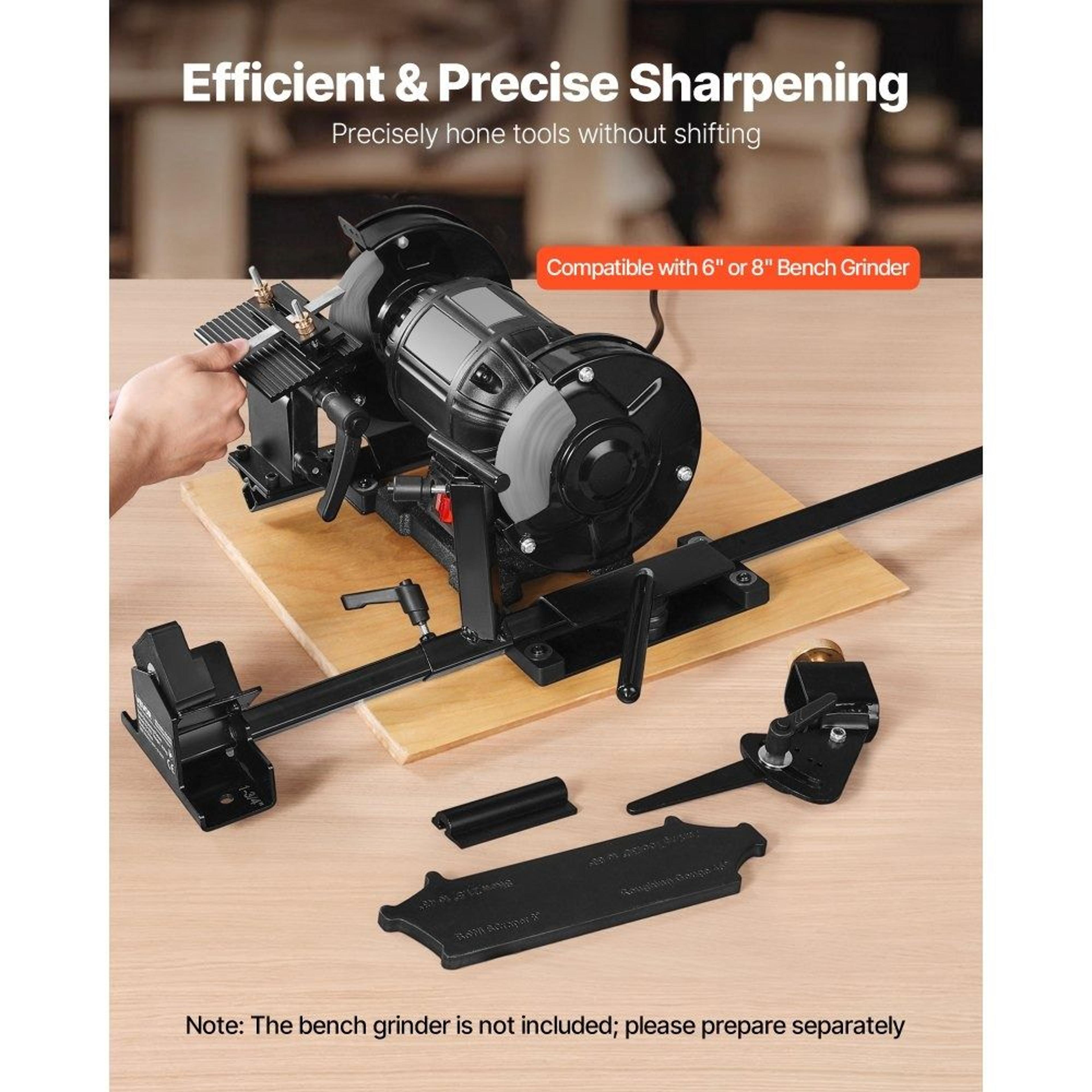 Pro Grind Sharpening System For Bench Grinder With MultiGrind Jig For Woodturning Tools 1