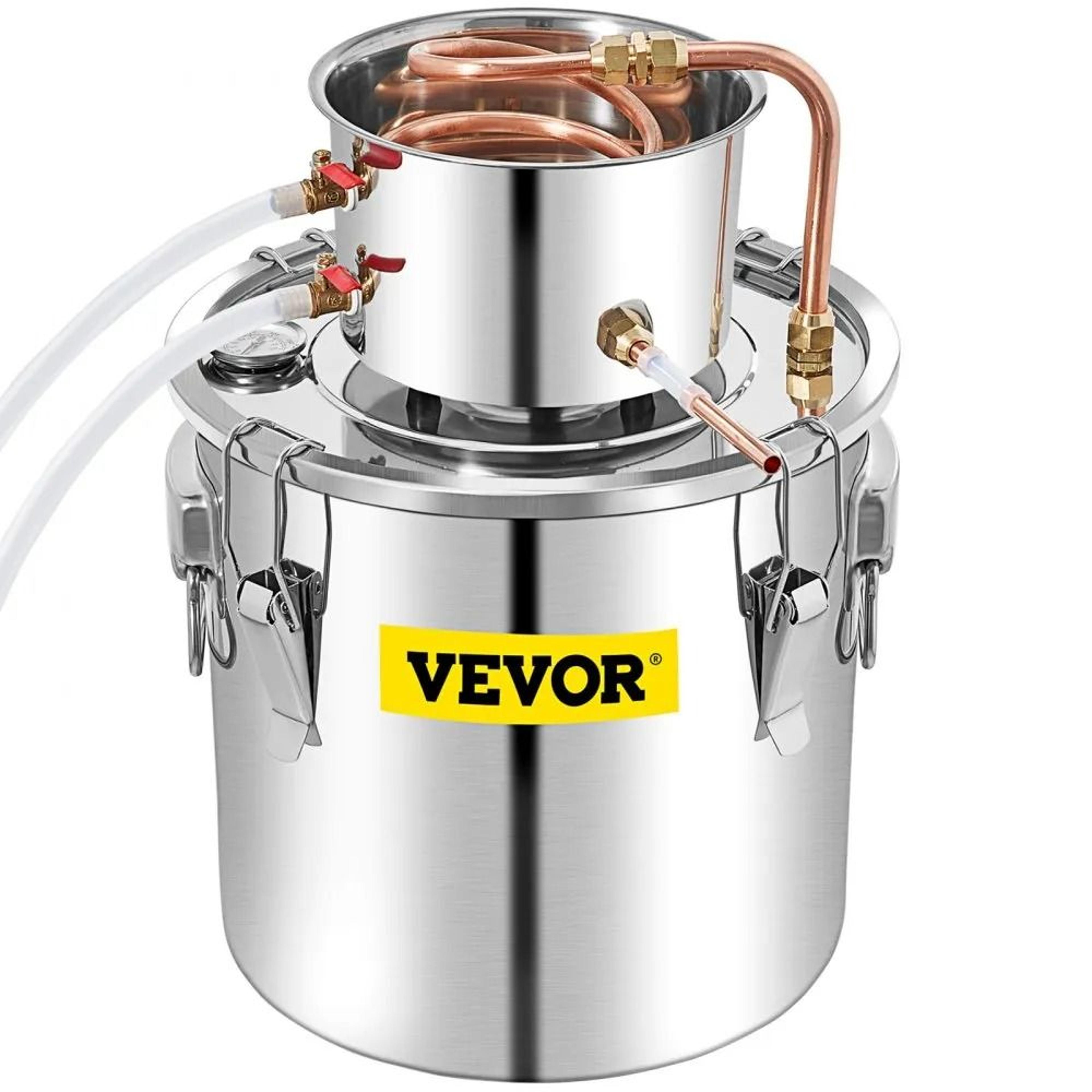 alcohol still kit with copper coil & water pump for whiskey and vodka brewing