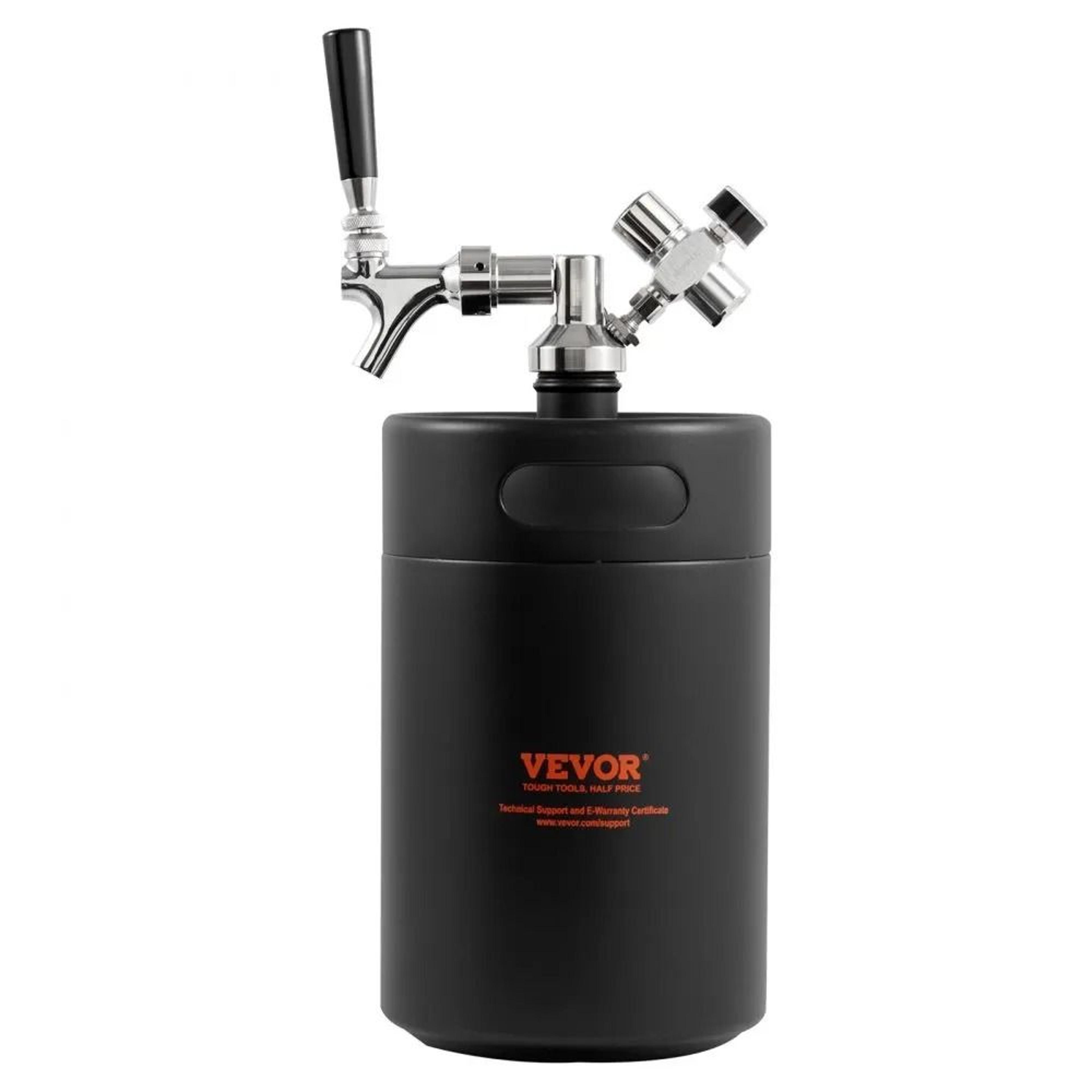 Beer Growler Tap System Stainless Steel Mini Keg With CO2 Regulator 8