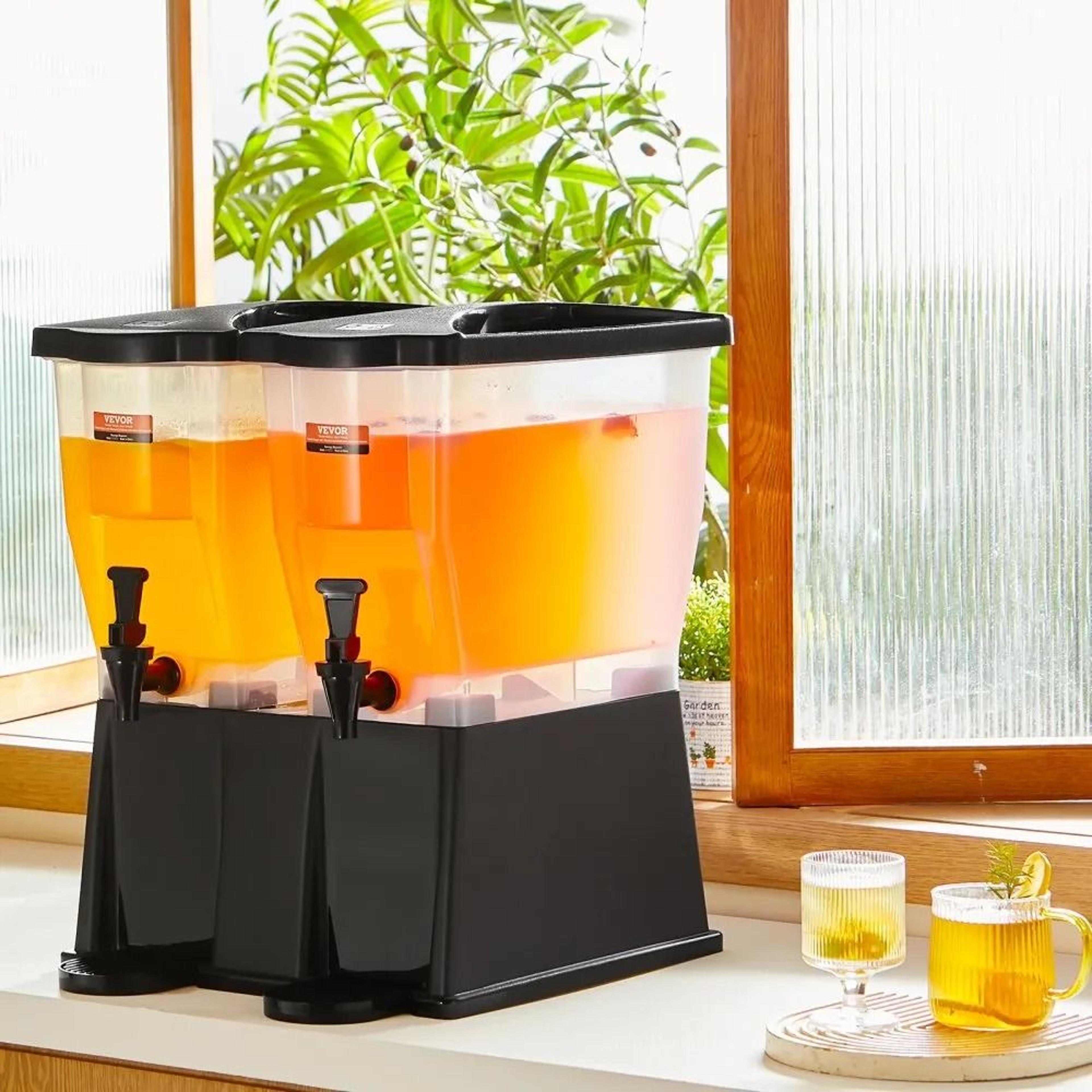 Premium Dual Party Beverage Drink Dispenser With Stand  Spigots 6