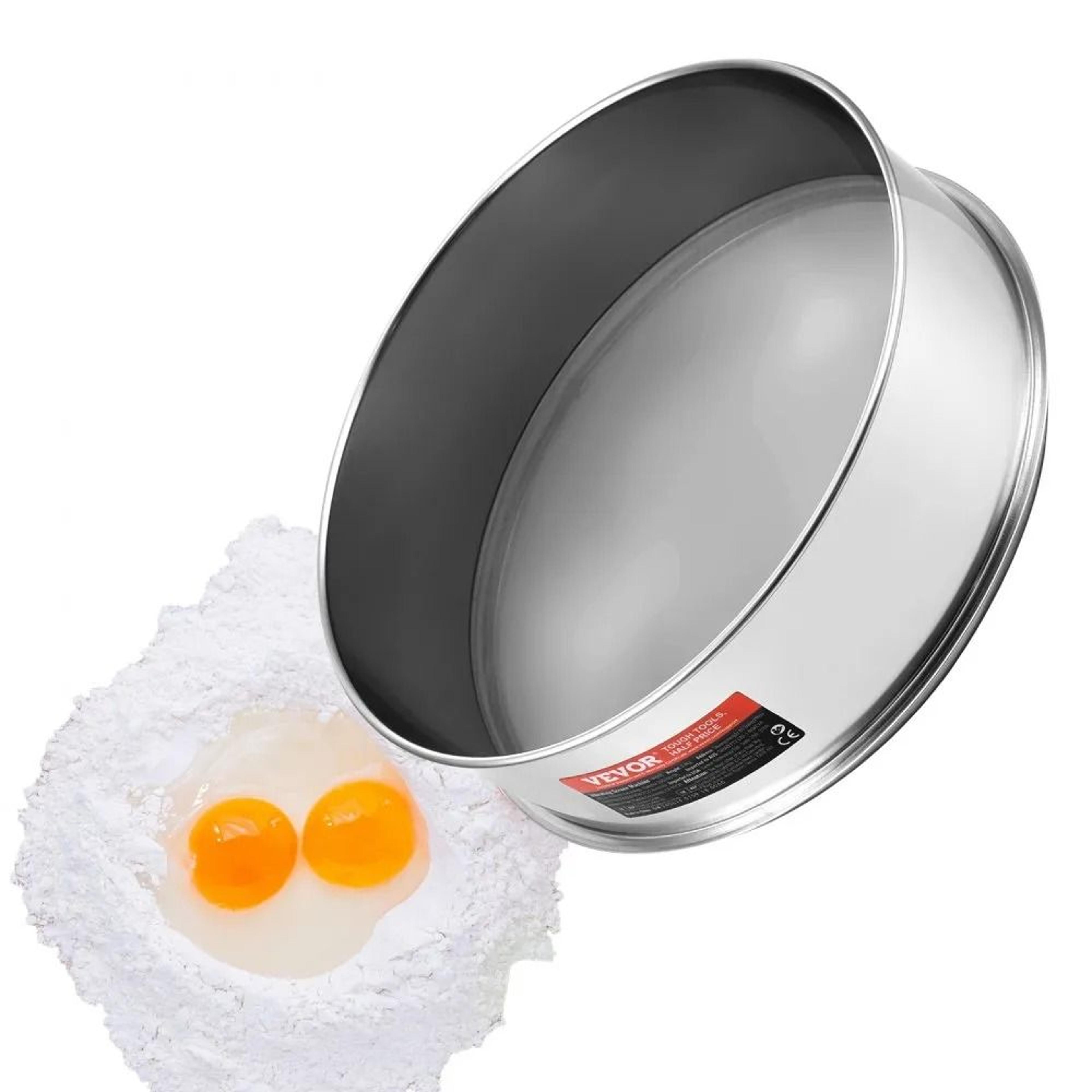 mesh flour sifter stainless steel fine mesh strainer for baking & dry ingredients