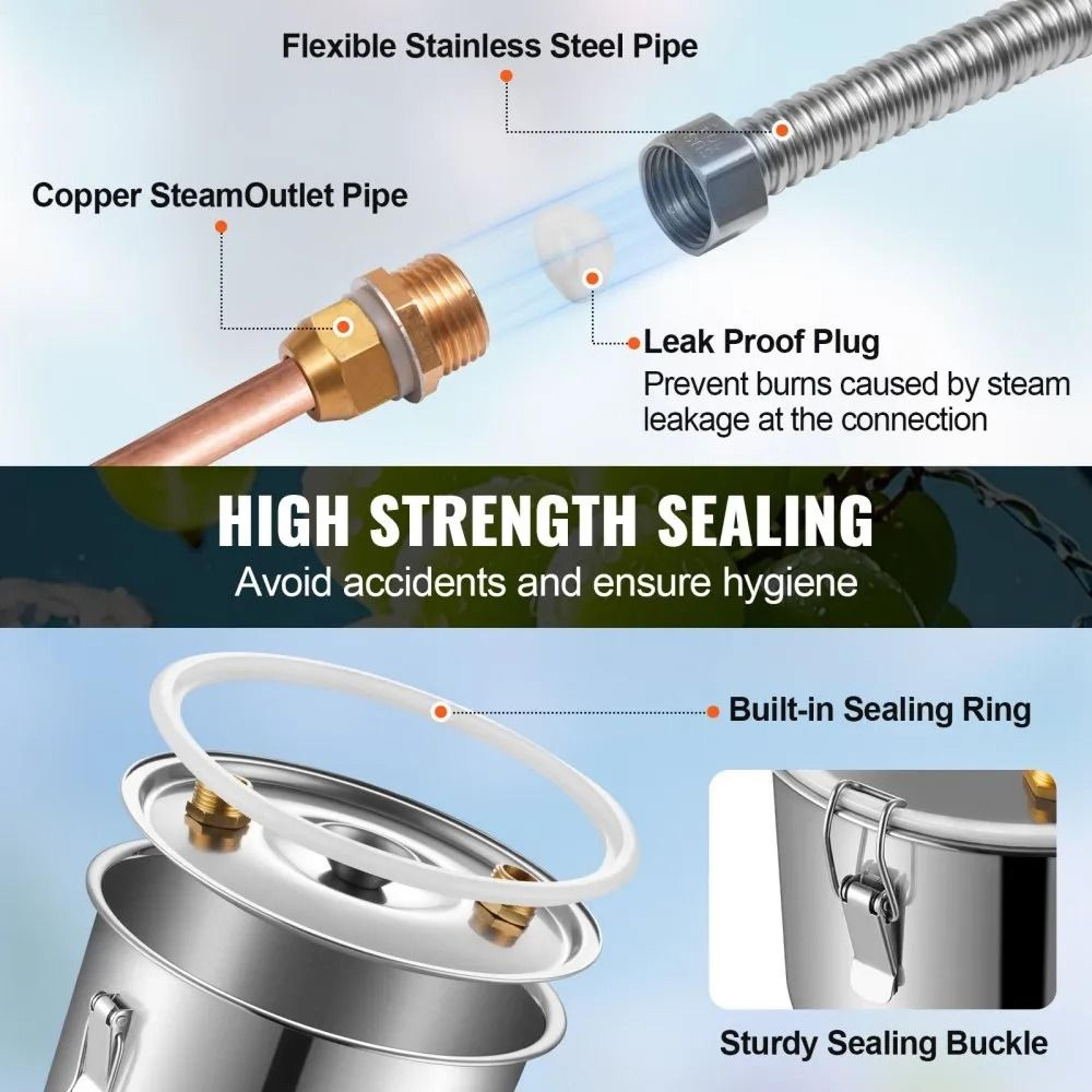 Alcohol Still With Thumper Keg  Copper Coil Dual Condenser Distiller Kit 3