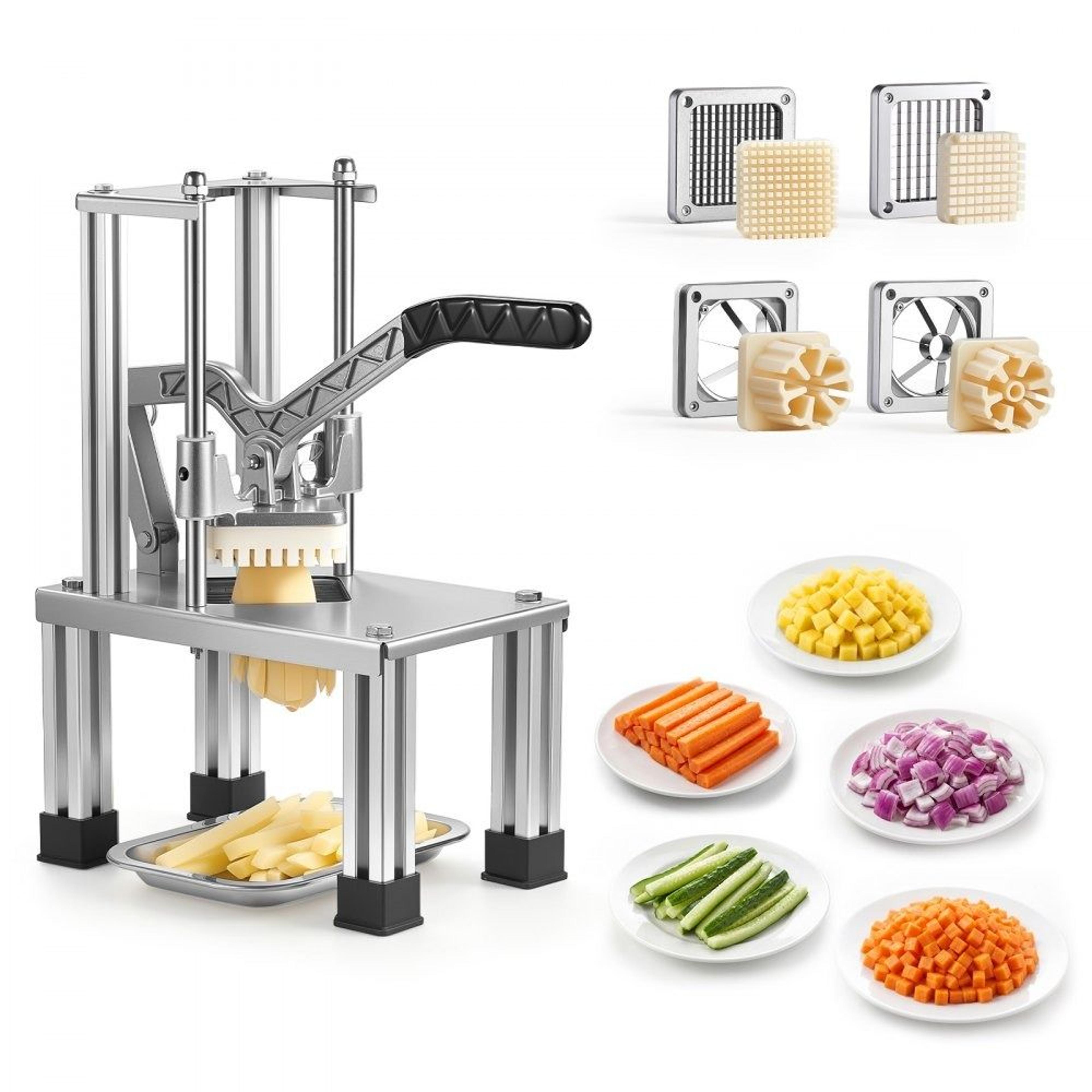 commercial french fry cutter & vegetable chopper with blades stainless steel potato slicer