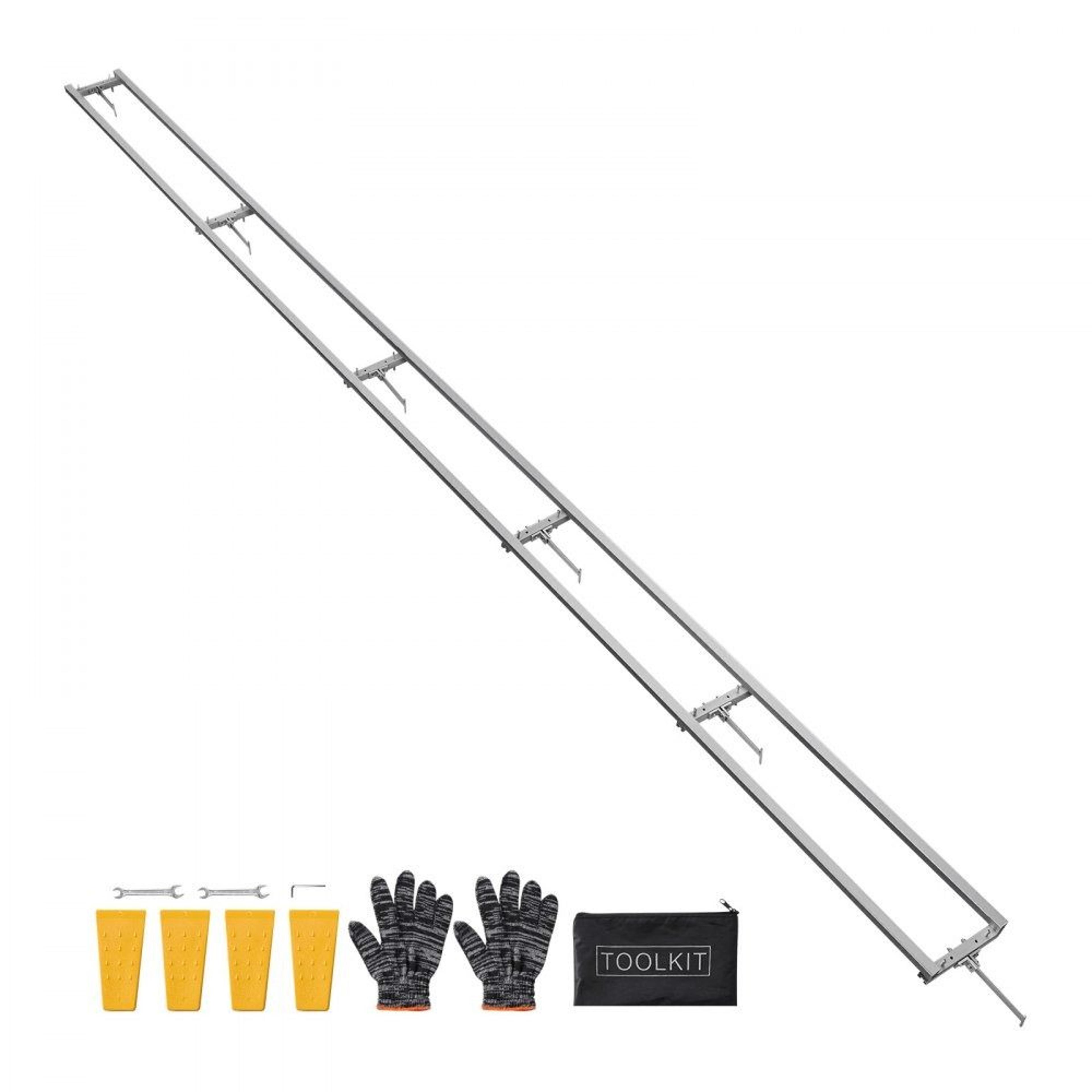 chainsaw mill rail guide system with adjustable aluminum milling rails & wedges