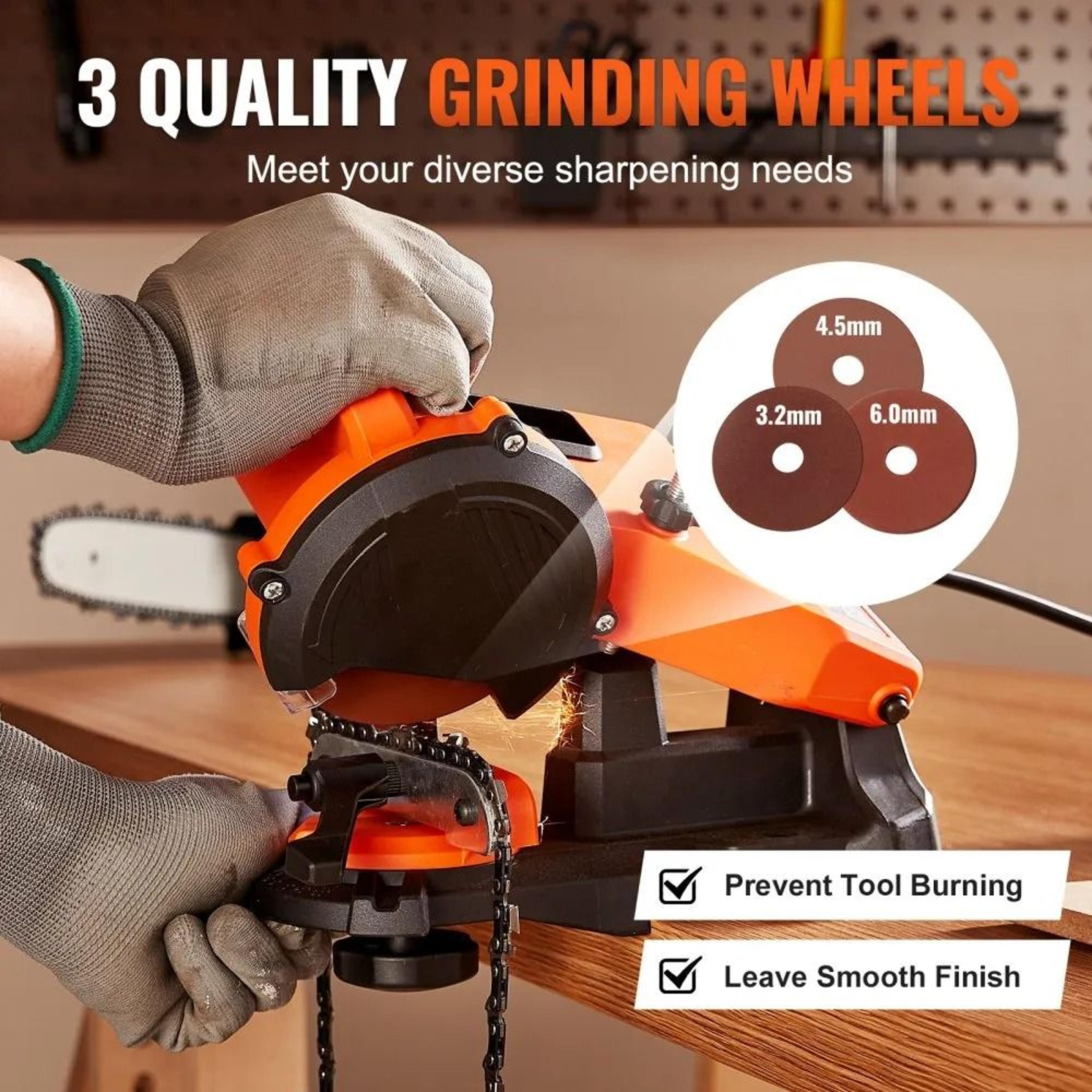 Electric Chainsaw Sharpener 140W 5700RPM Bench Grinder 3