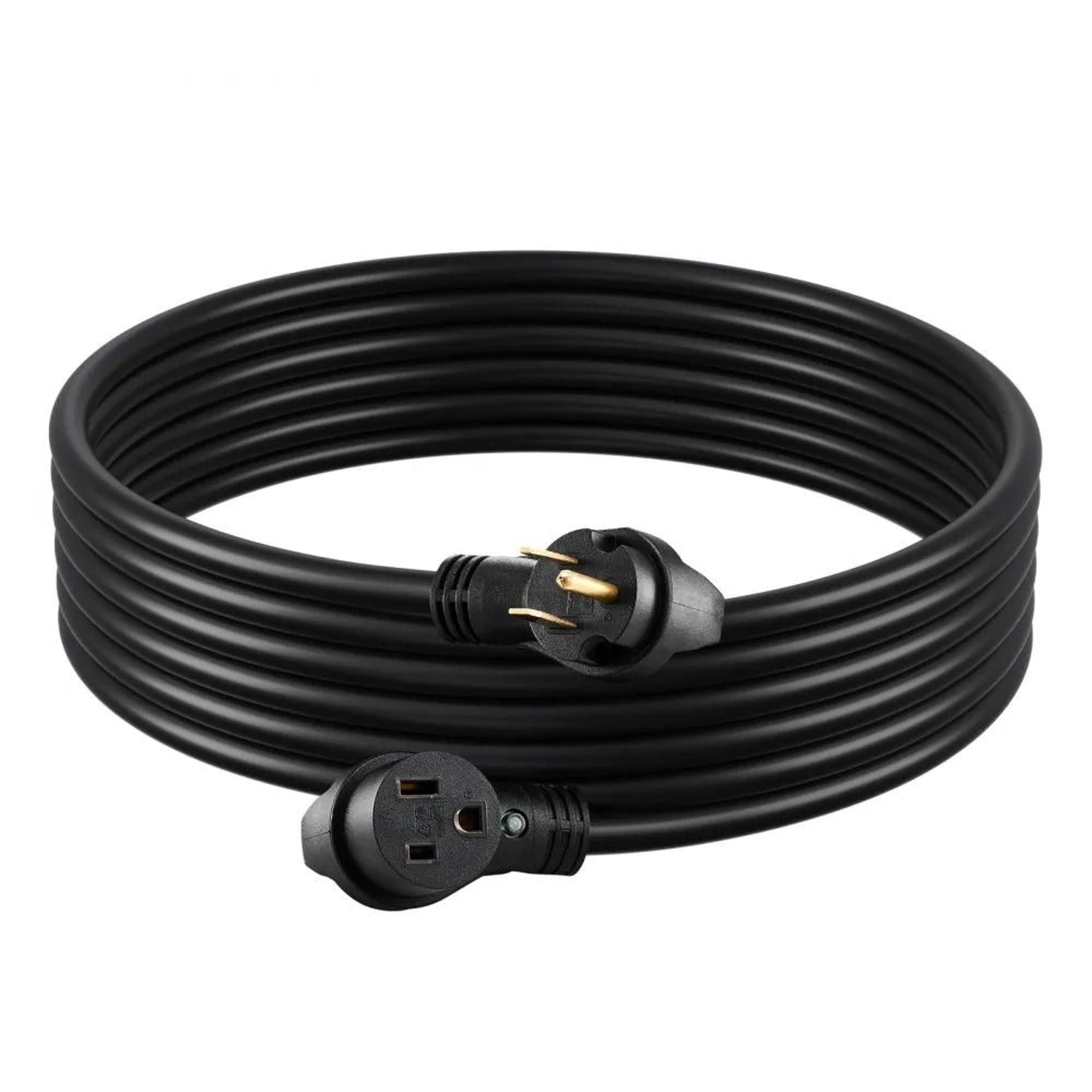 Heavy Duty Generator Extension Cord 25ft 7500W With NEMA 9