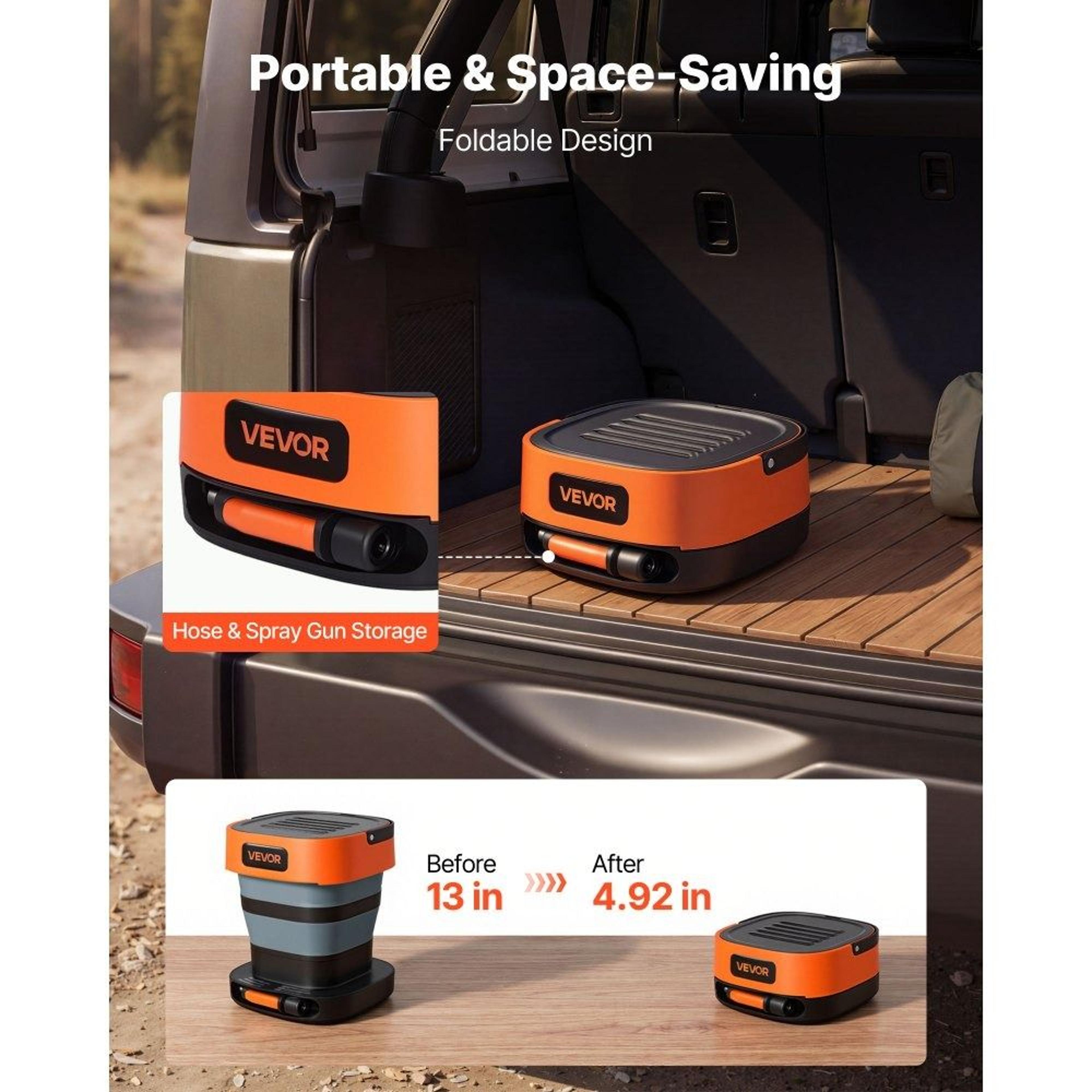 Portable Cordless Pressure Washer Foldable Power Washer For Bike Cleaning  Outdoor Use 3