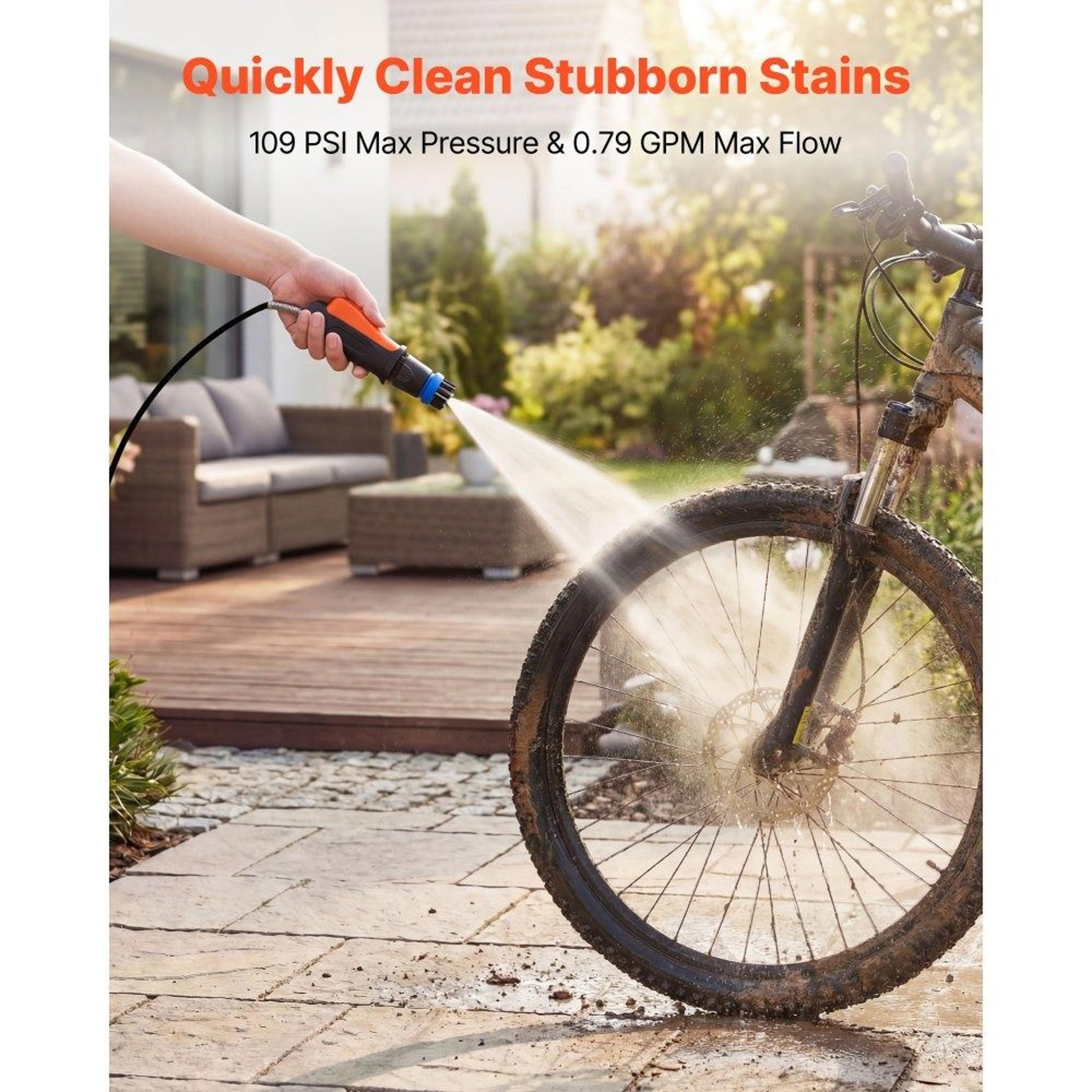 Portable Cordless Pressure Washer Foldable Power Washer For Bike Cleaning  Outdoor Use 4