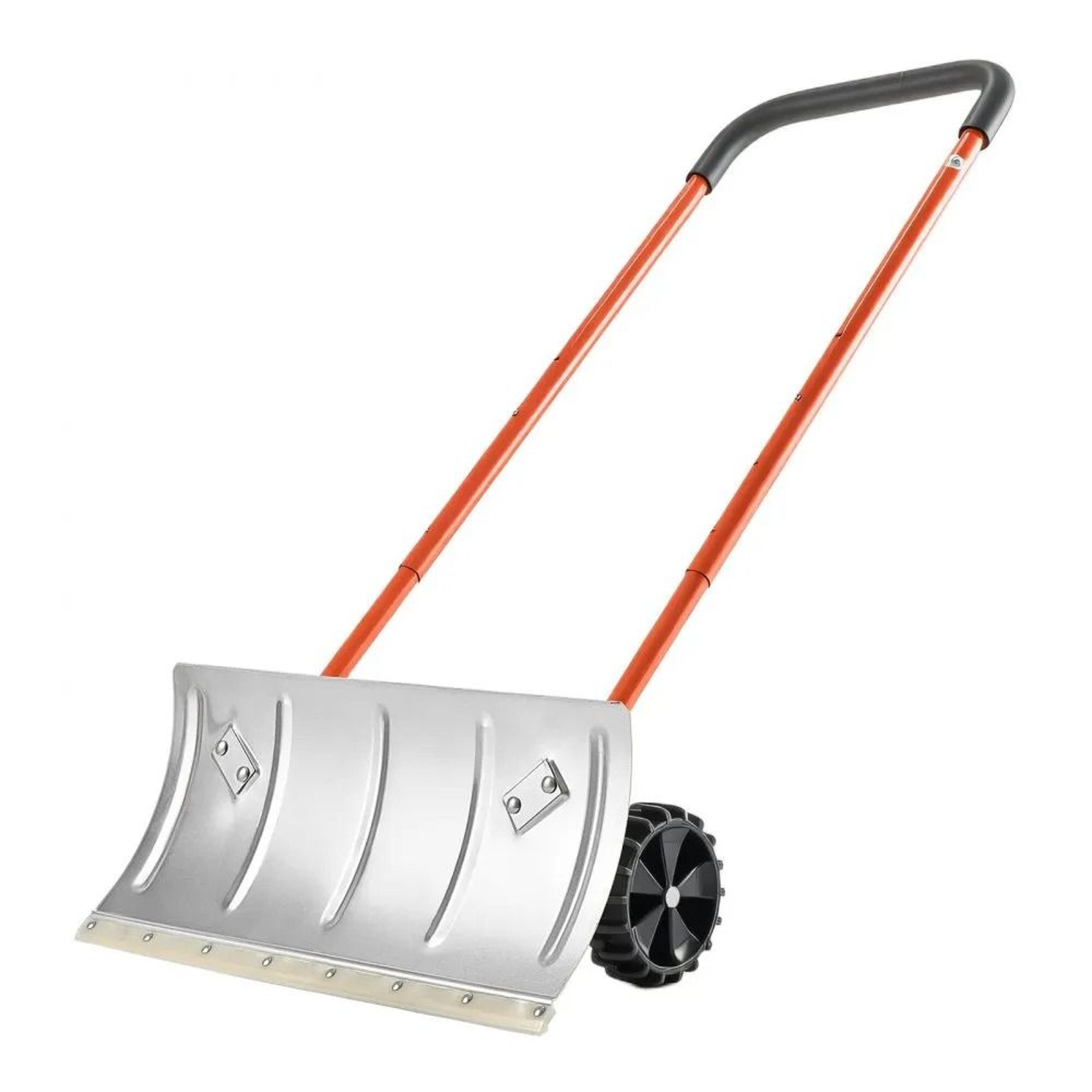 heavy duty wheeled snow shovel pusher for driveway snow removal