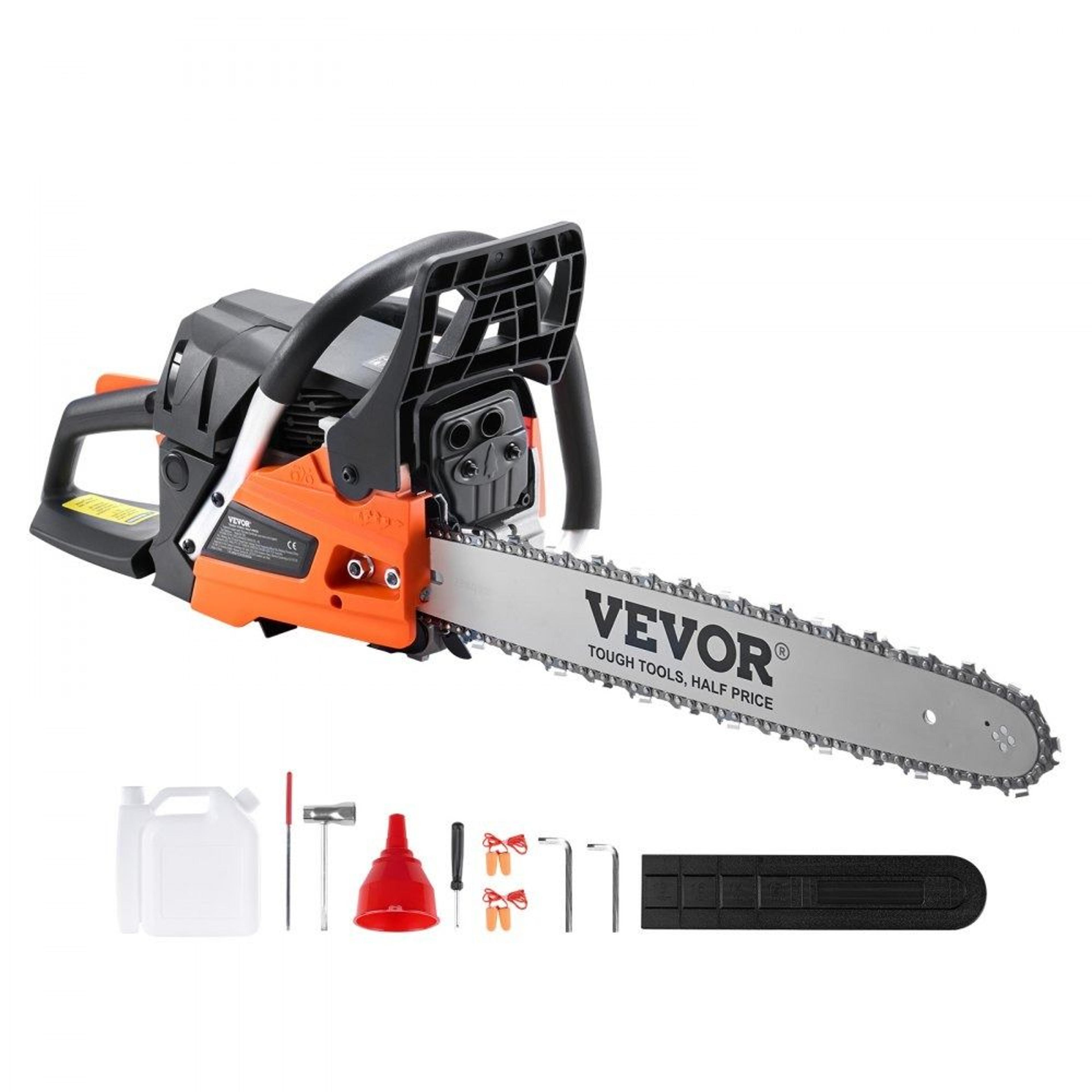 52cc heavy duty gas chainsaw for wood cutting