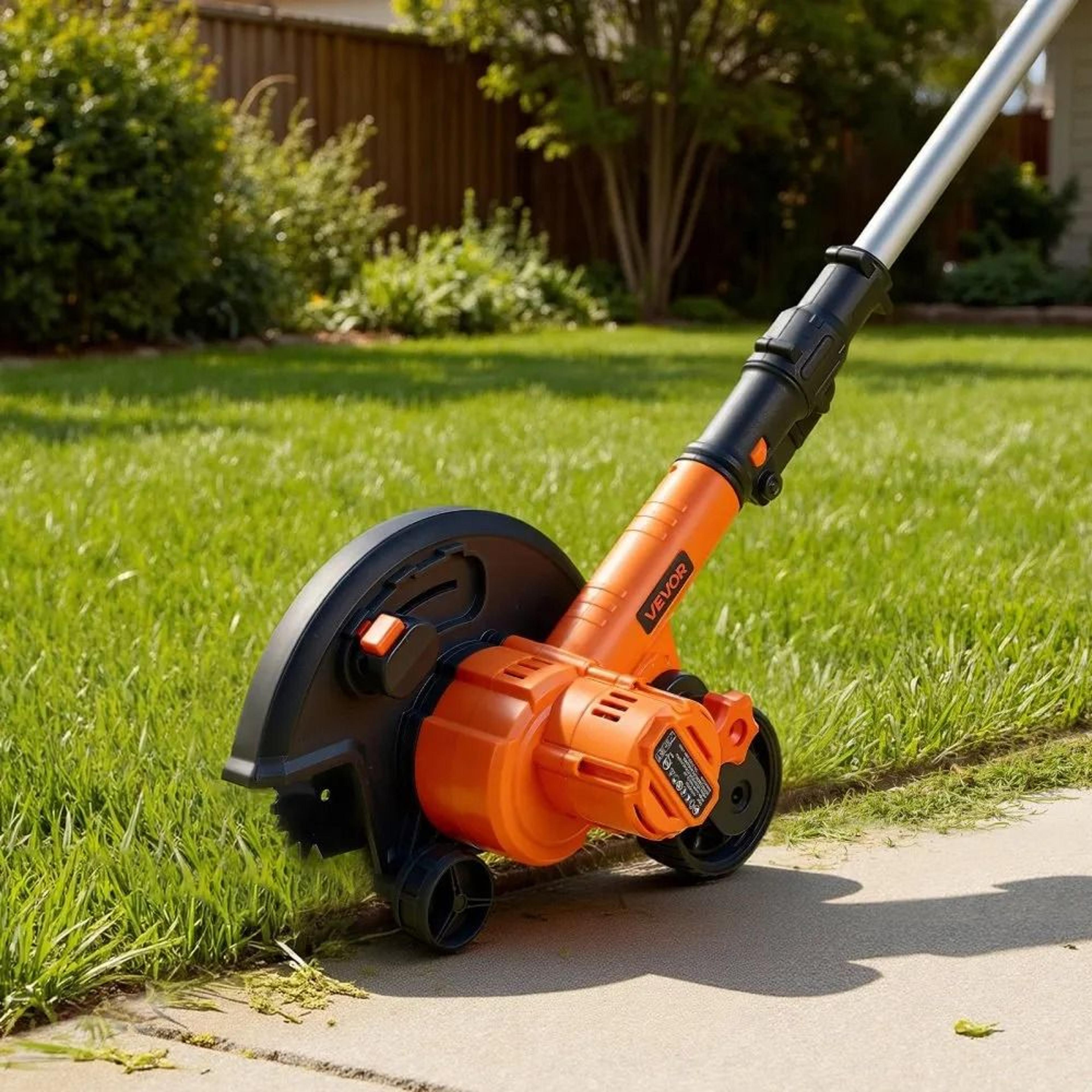 Premium Battery Powered Lawn Edger With Blade  Adjustable Depth 6