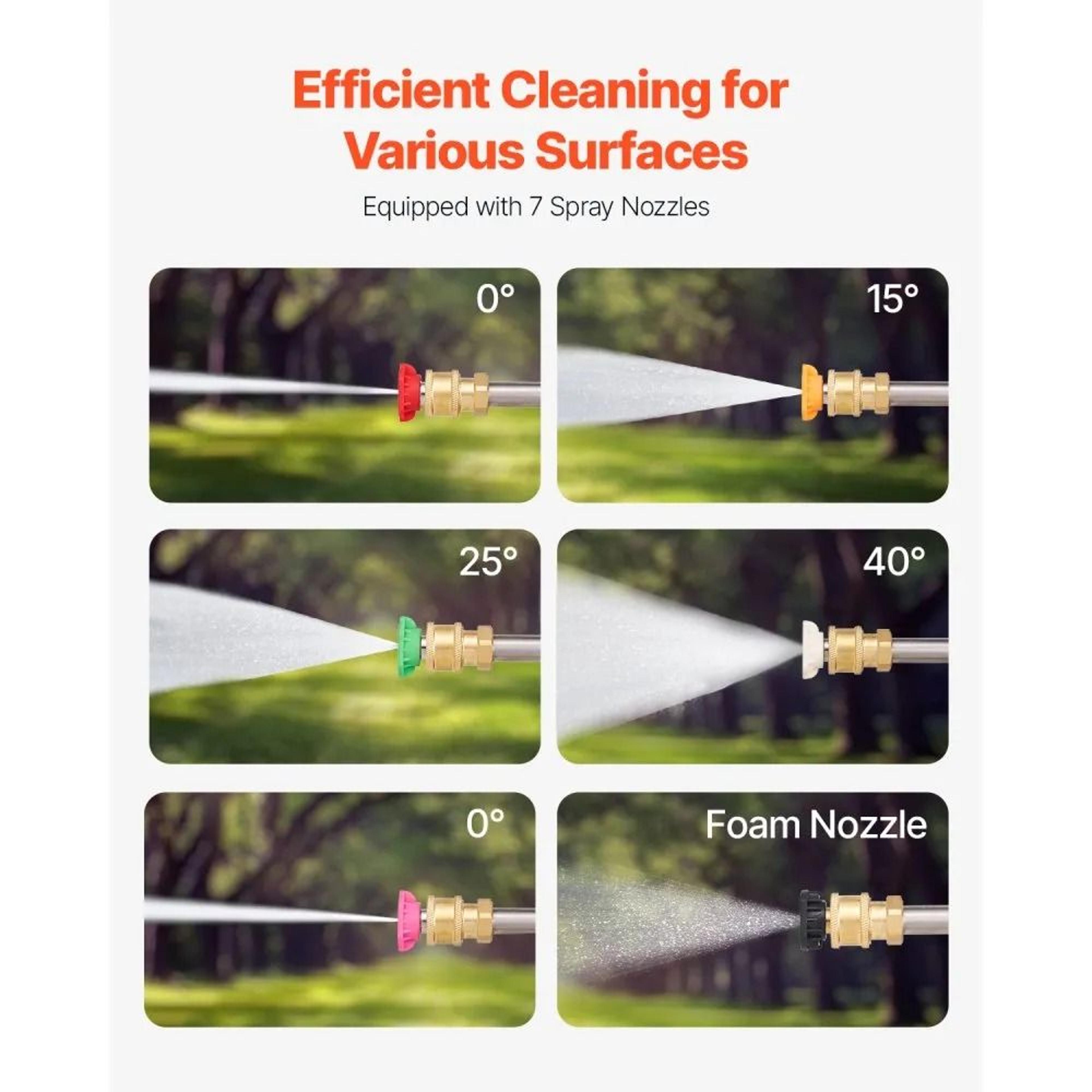 Telescopic Pressure Washer Wand With Brush Head  Gutter Cleaner 6