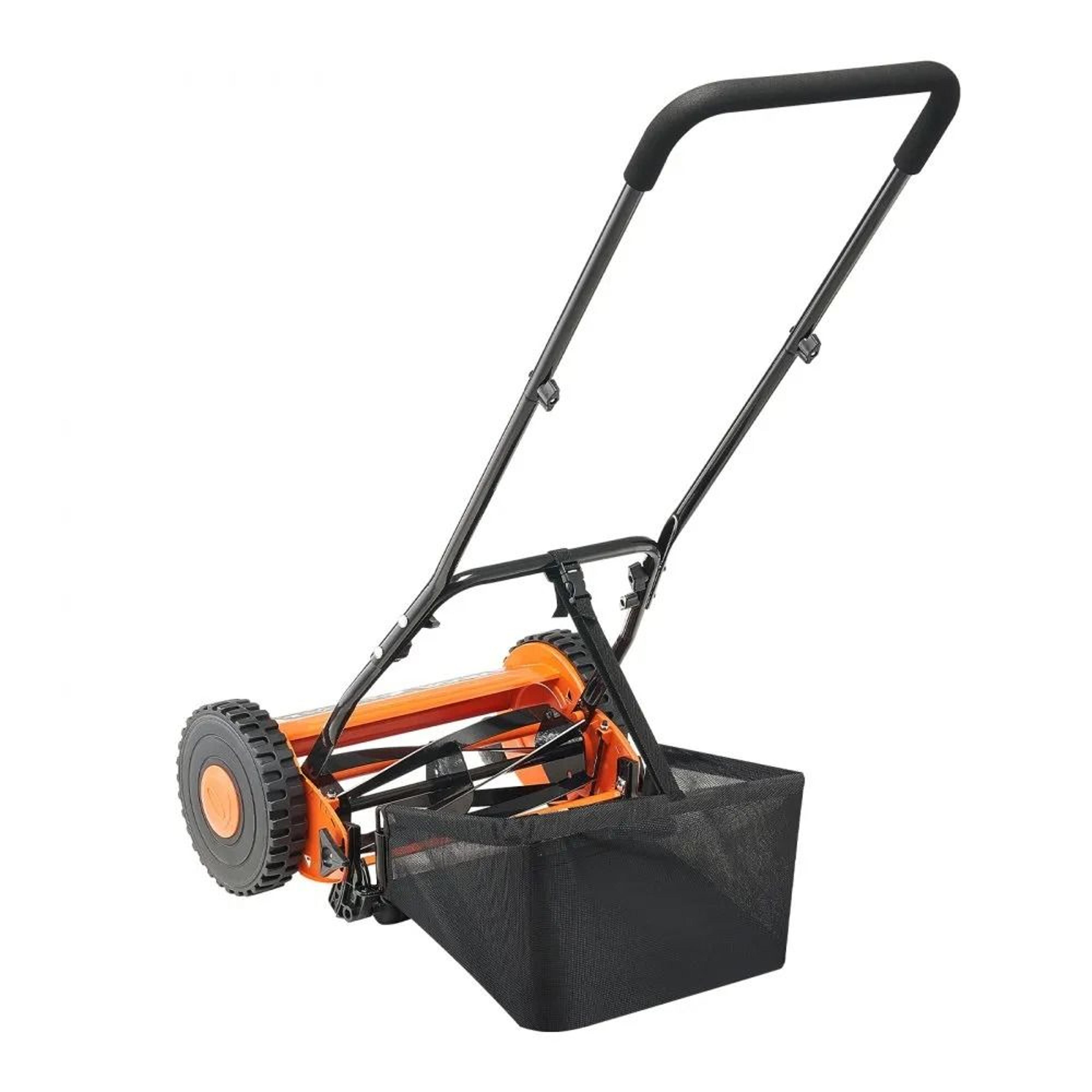 Manual Push Reel Lawn Mower With Grass Catcher 9