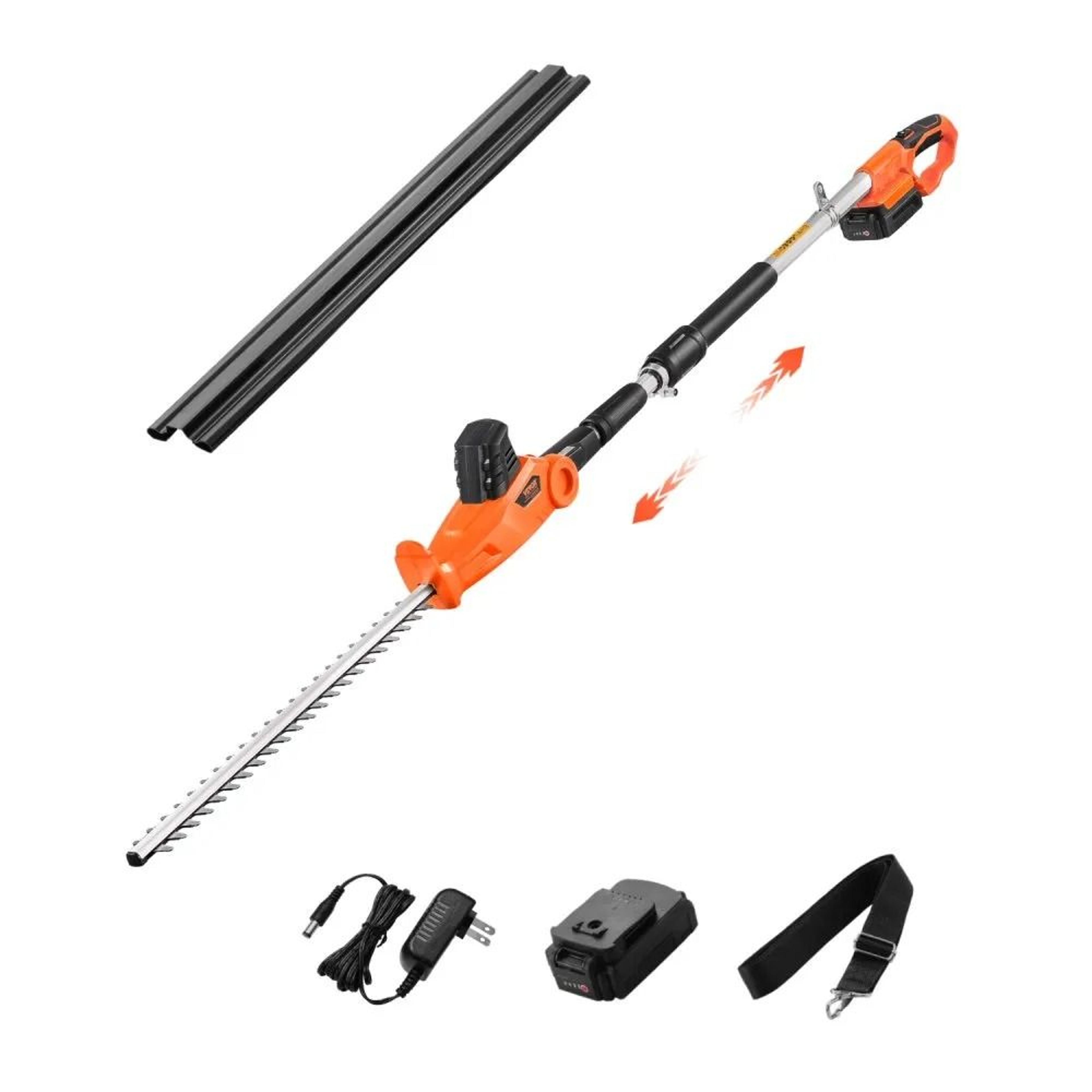 premium extendable 20v cordless hedge trimmer with 20in blade