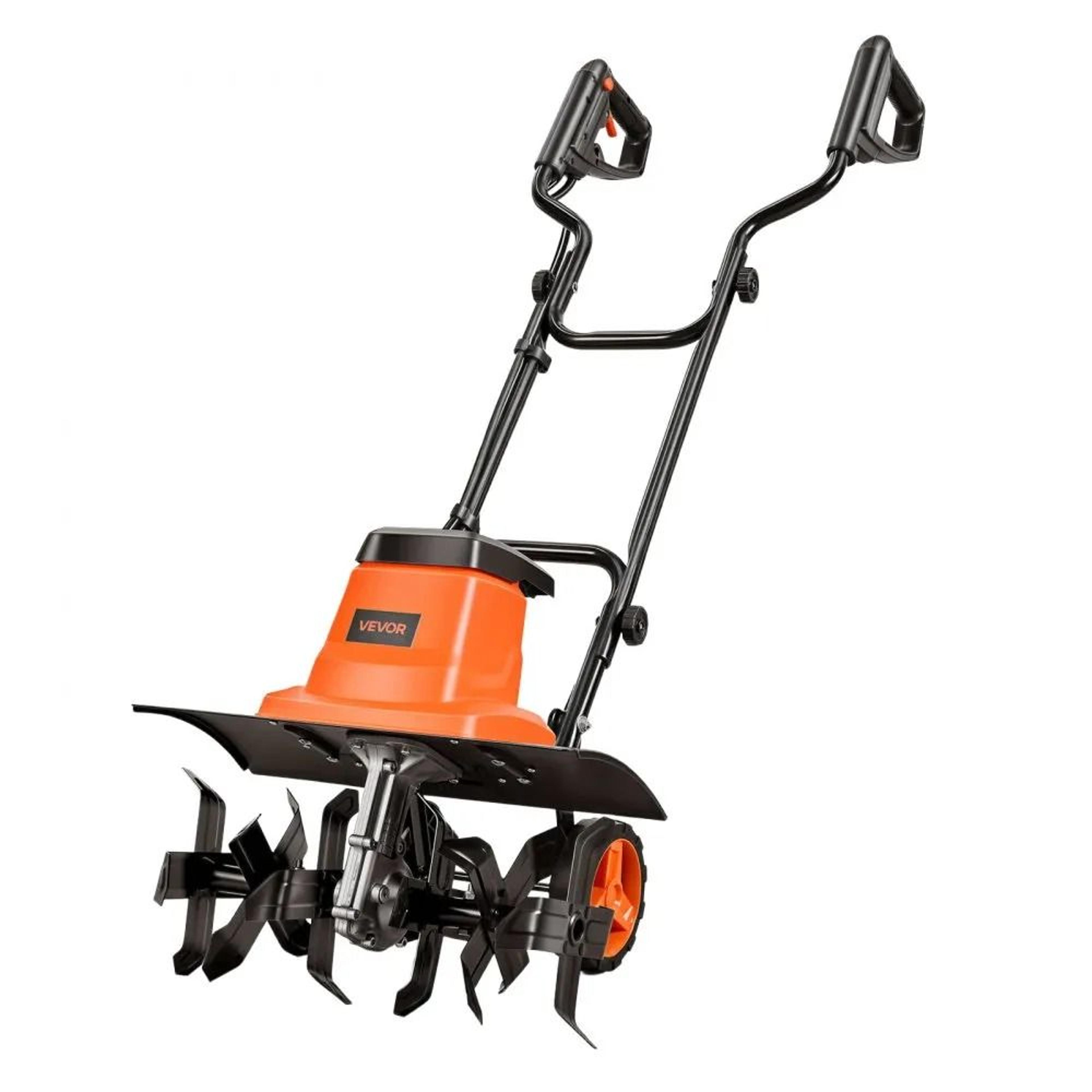corded electric garden tiller & cultivator heavy duty soil prep tool