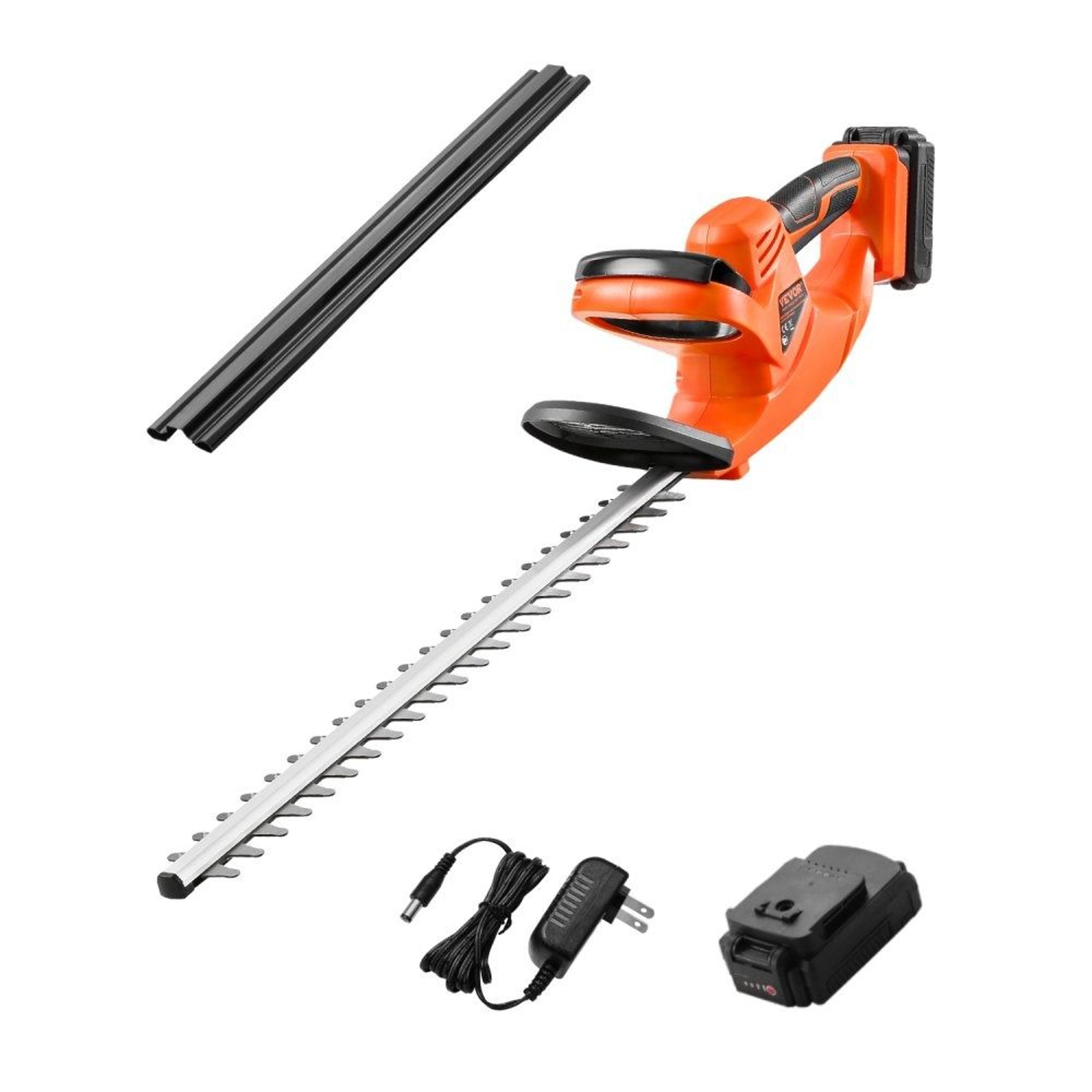 cordless electric hedge trimmer with dual action blade