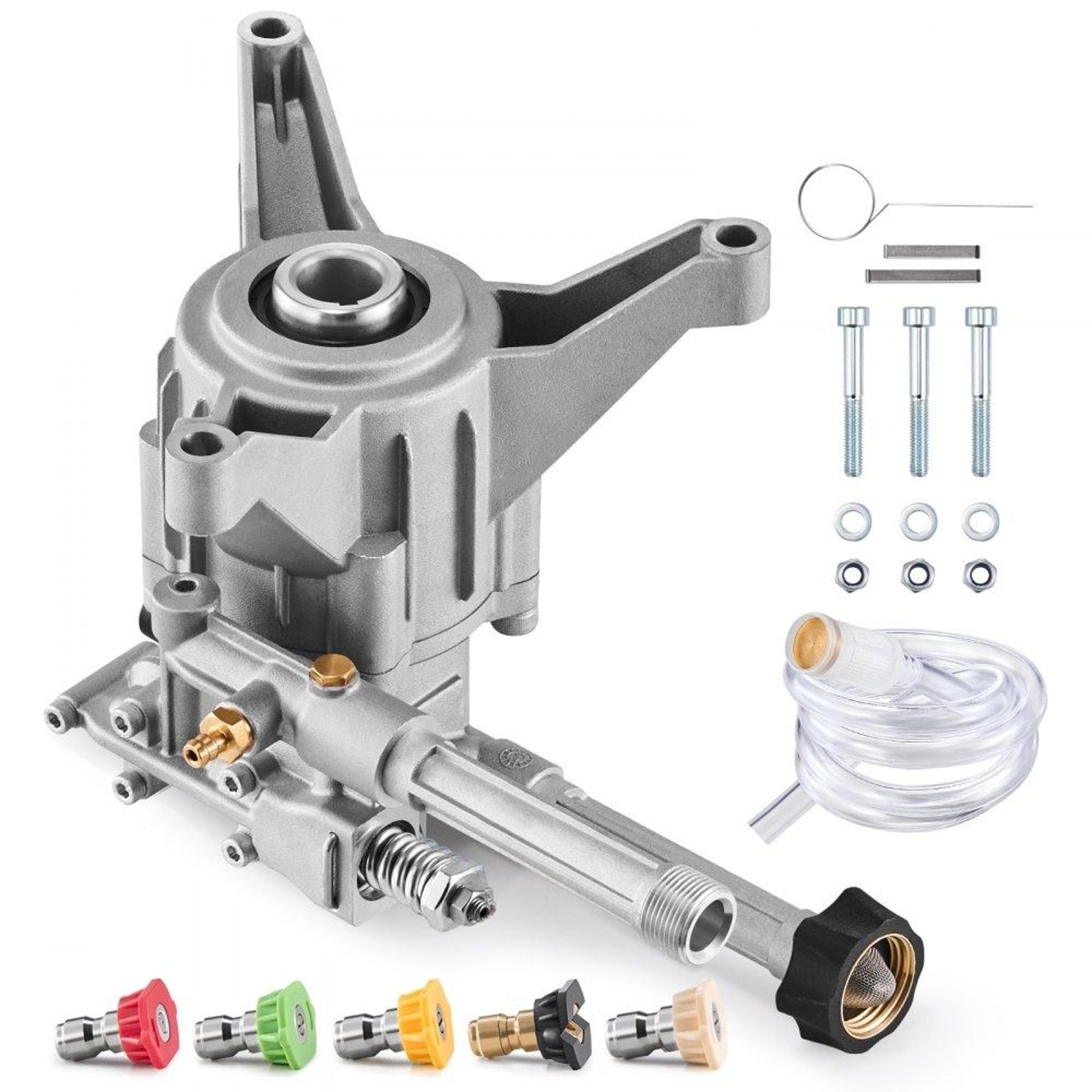premium pressure washer pump 3100 psi, 2.5 gpm, replacement kit with nozzles