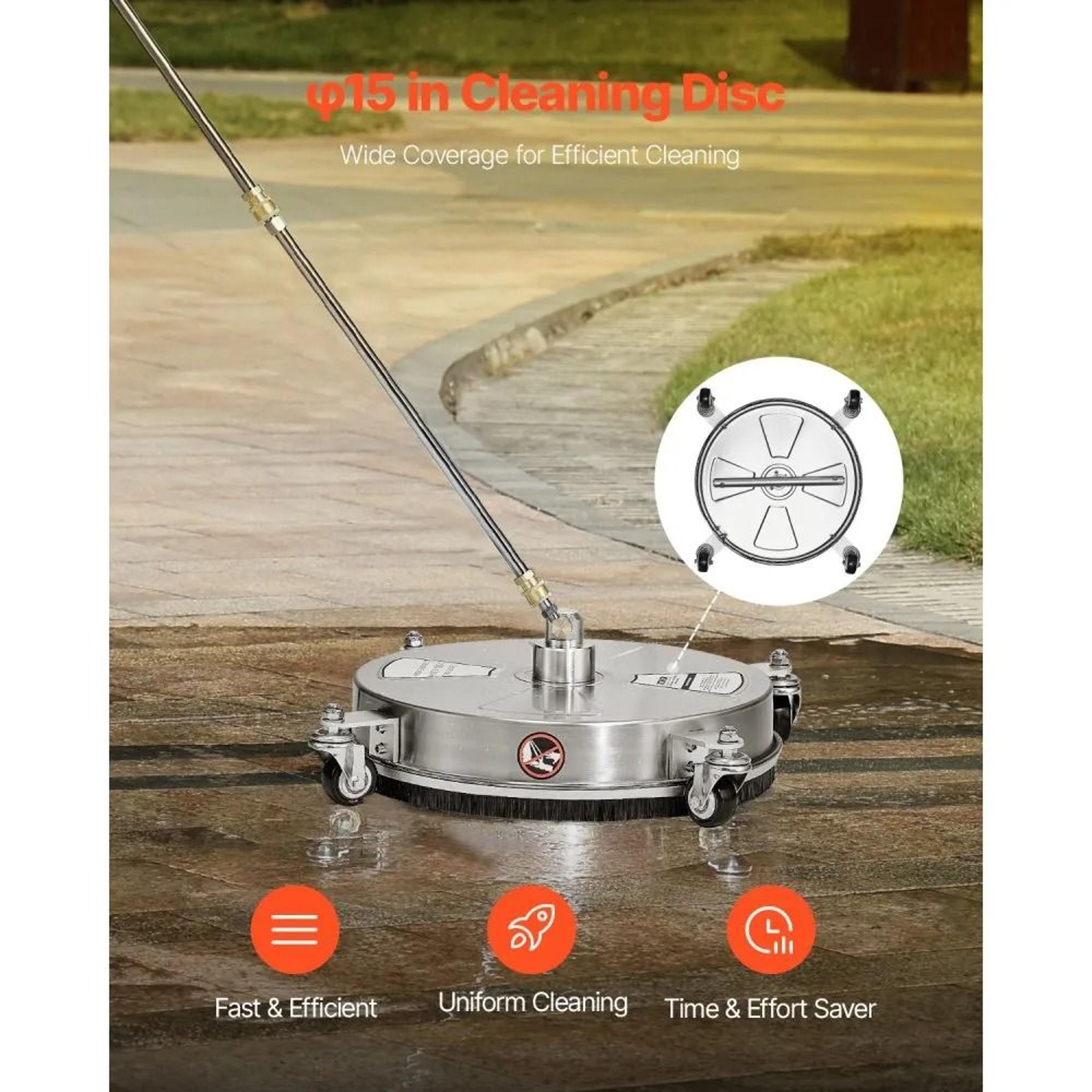 Pressure Washer Surface Cleaner With 4 Wheels  Dual Nozzles For Driveways And Patios 1