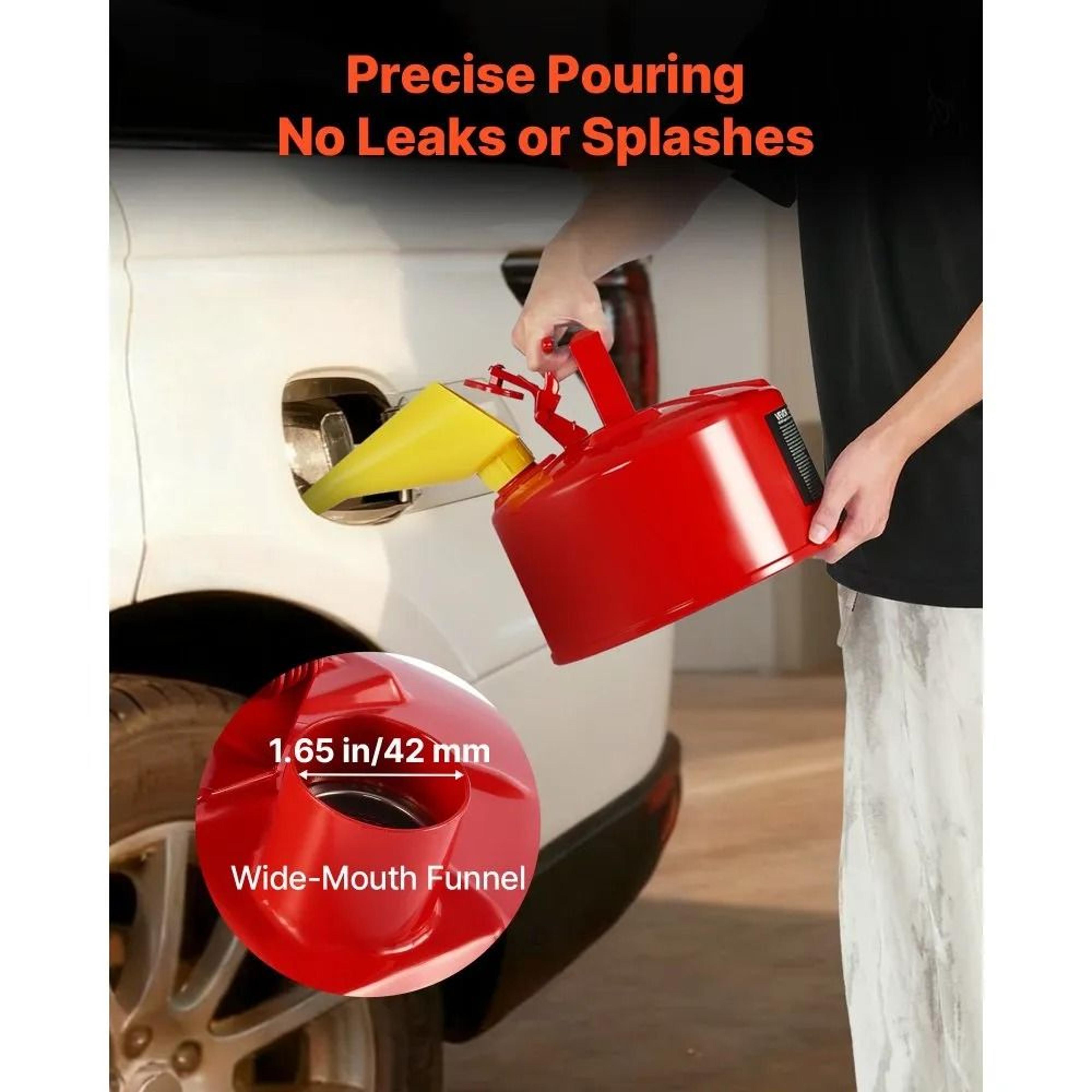 25 Gallon Safety Gas Can With Flame Arrestor  Self Closing Leakproof Lid 2