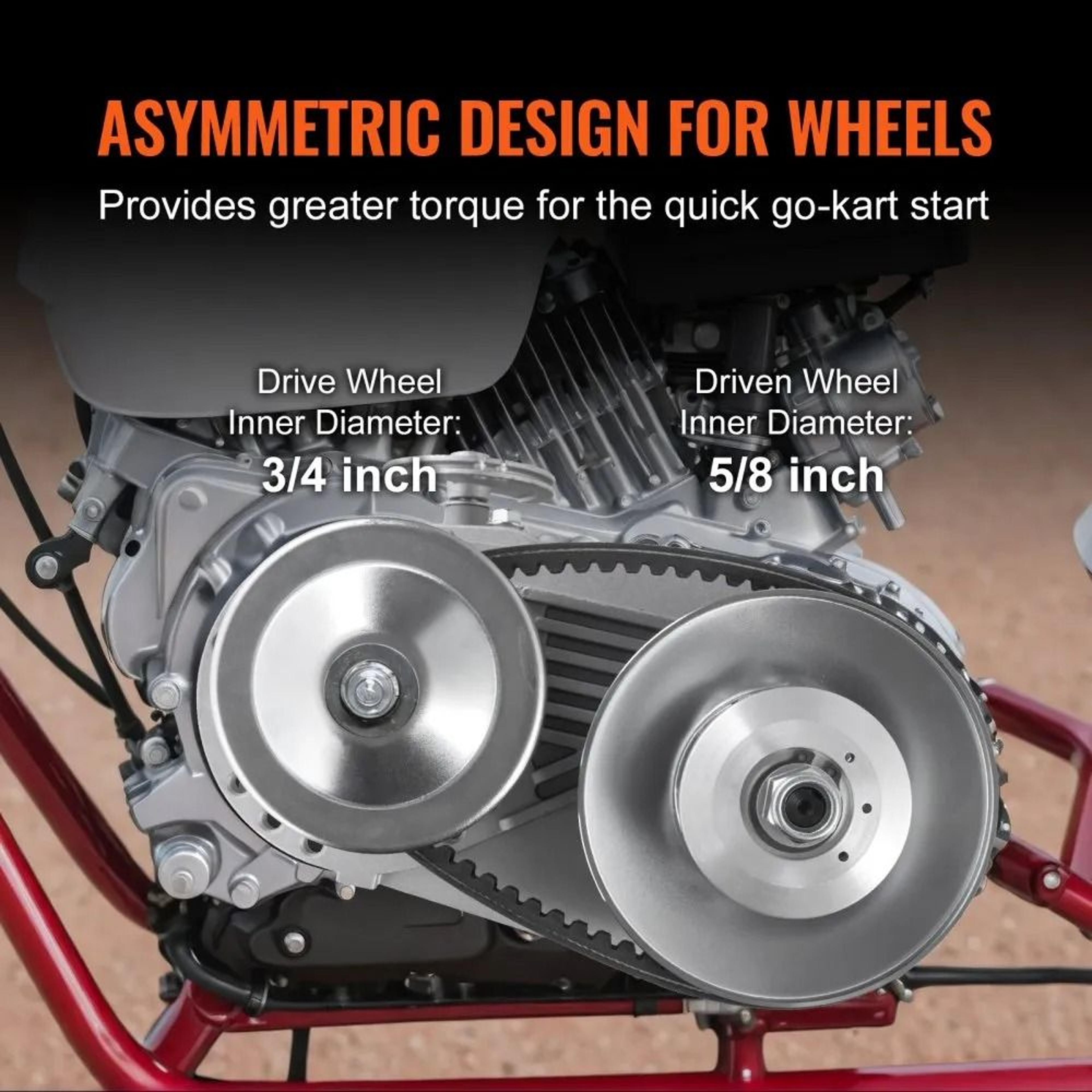 Heavy Duty 2000 RPM Drive Clutch For Engines With High Grip Belt 1