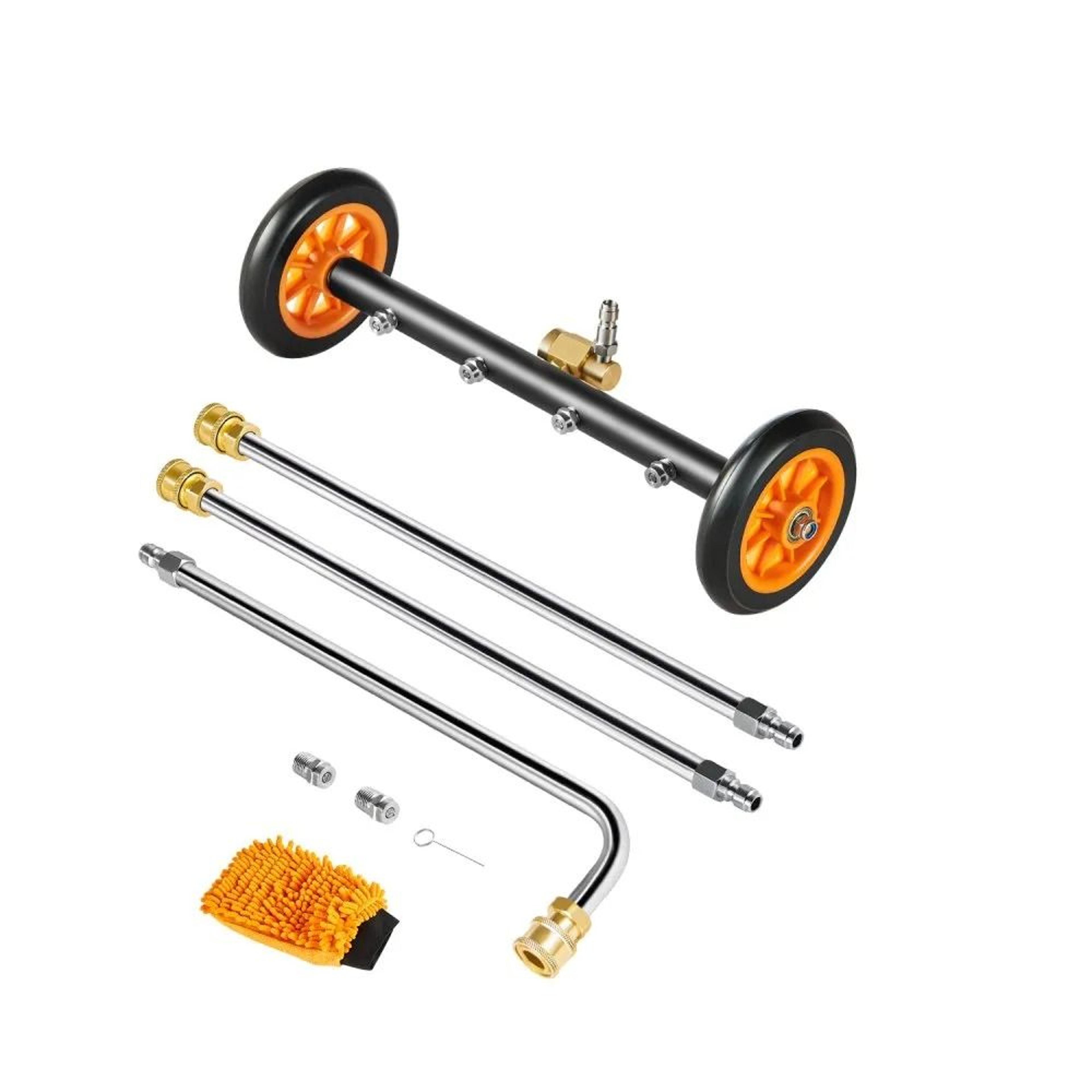 stainless steel pressure washer surface cleaner for driveway & deck, 4000 psi