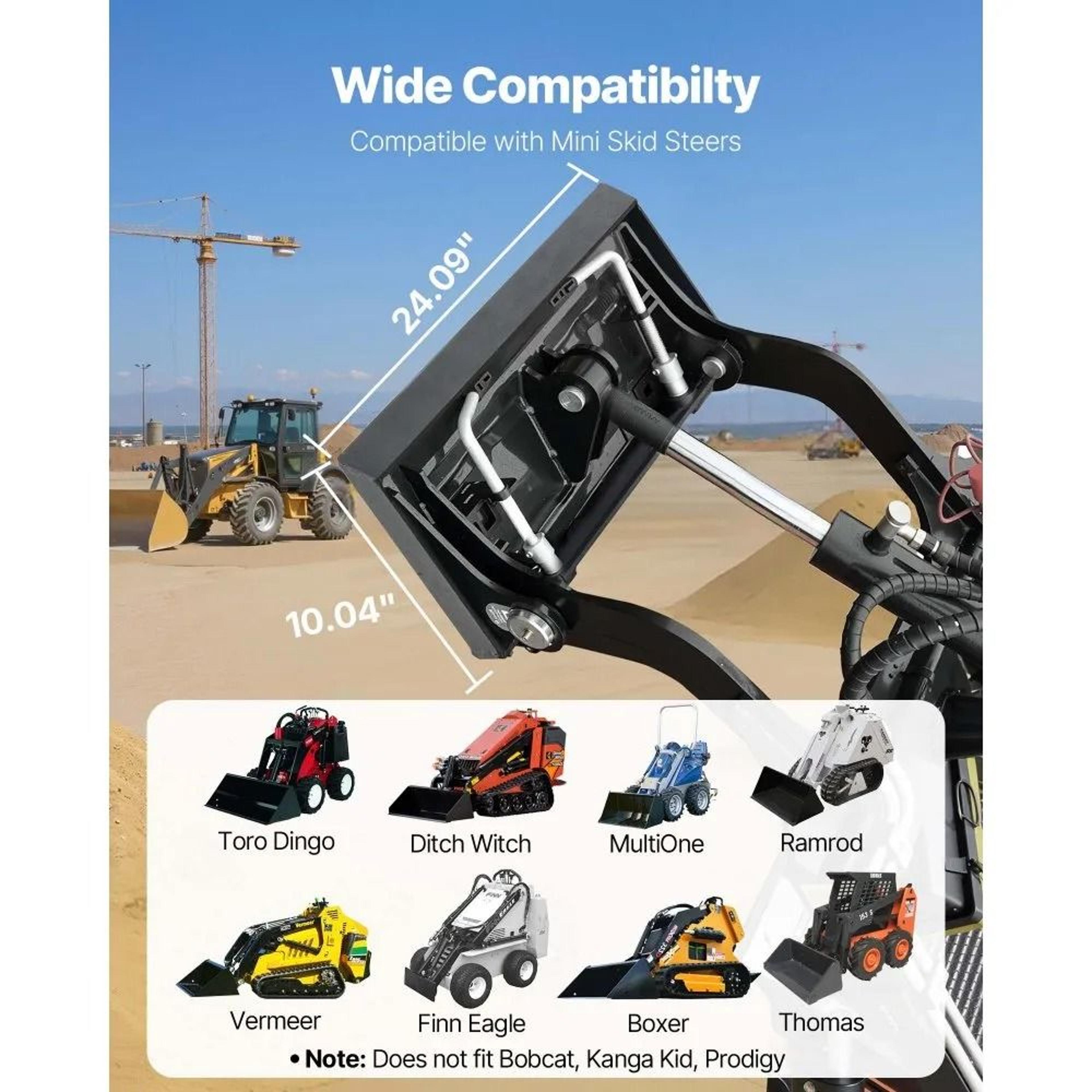 HeavyDuty Skid Steer Mount Plate With Universal Quick Attach 1500lbs Capacity 1