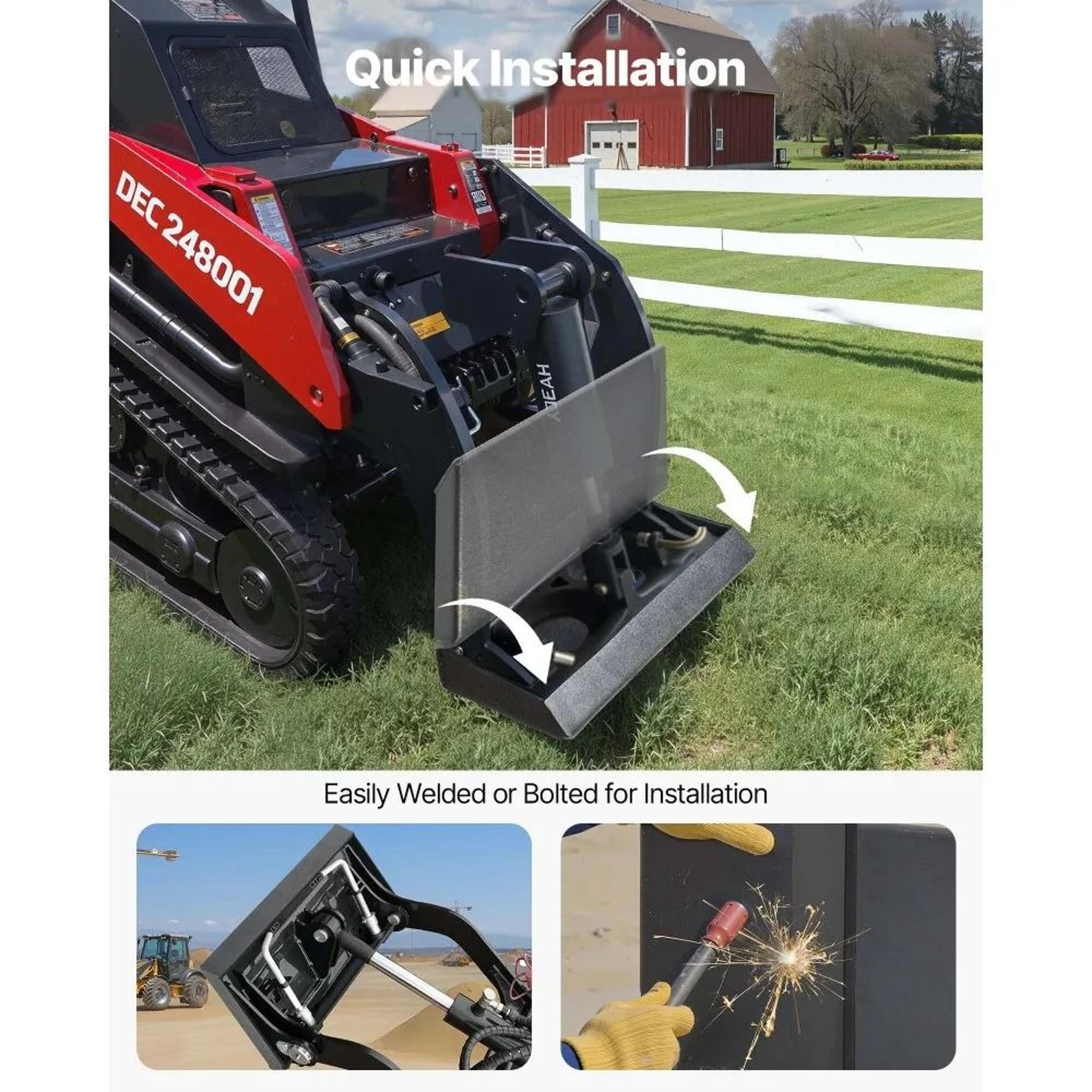 HeavyDuty Skid Steer Mount Plate With Universal Quick Attach 1500lbs Capacity 3