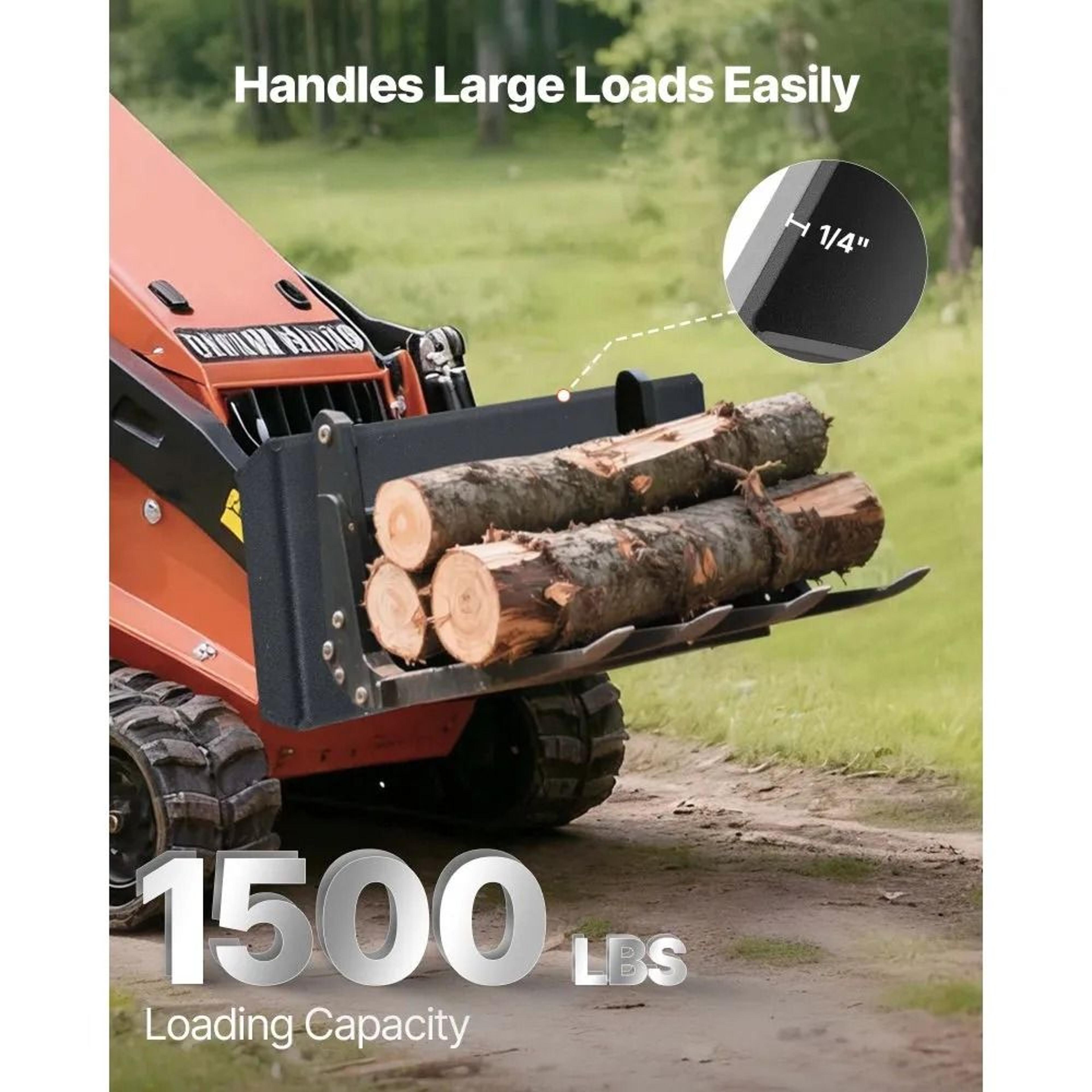 HeavyDuty Skid Steer Mount Plate With Universal Quick Attach 1500lbs Capacity 2