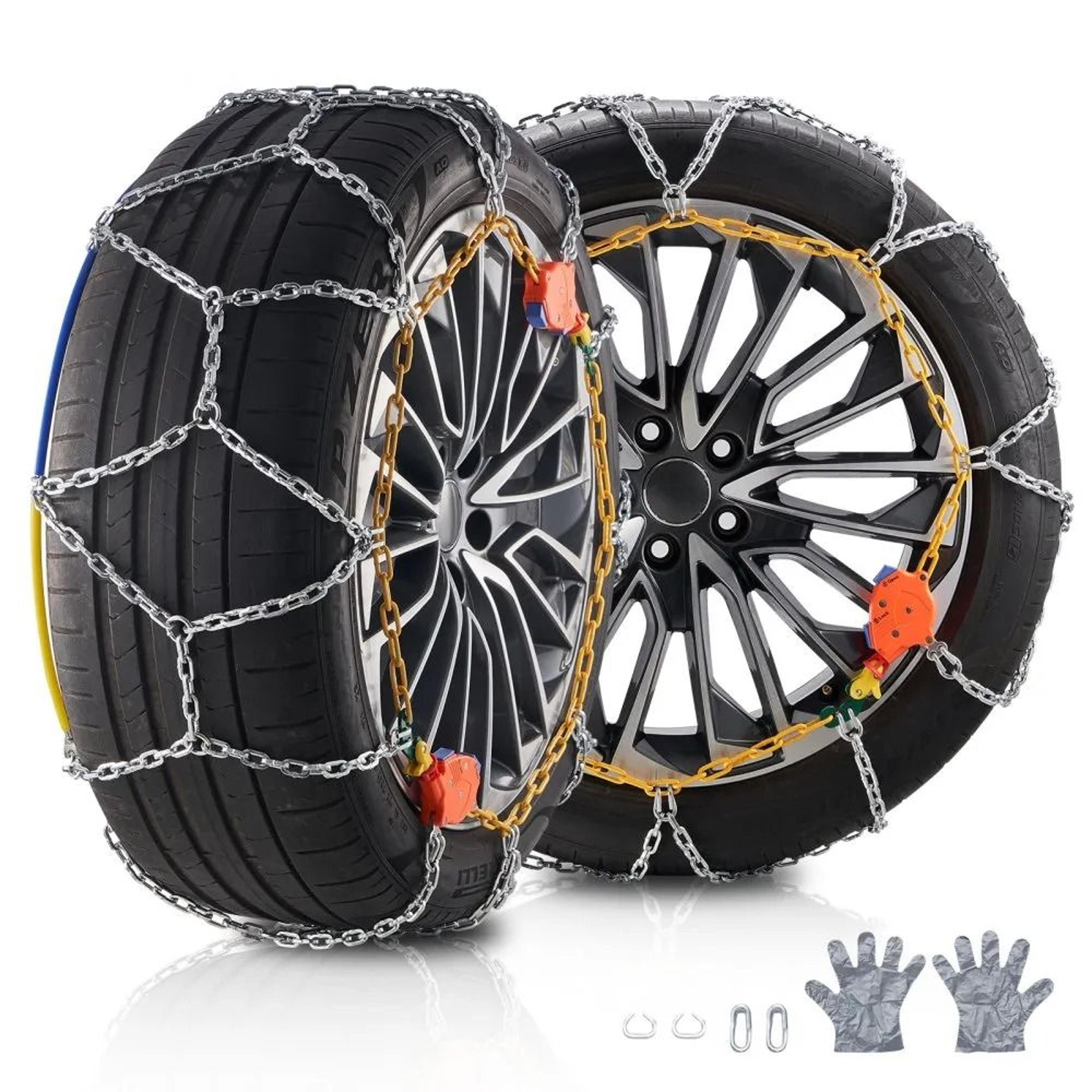 auto tightening snow chains diamond mesh tire chains for suvs & trucks