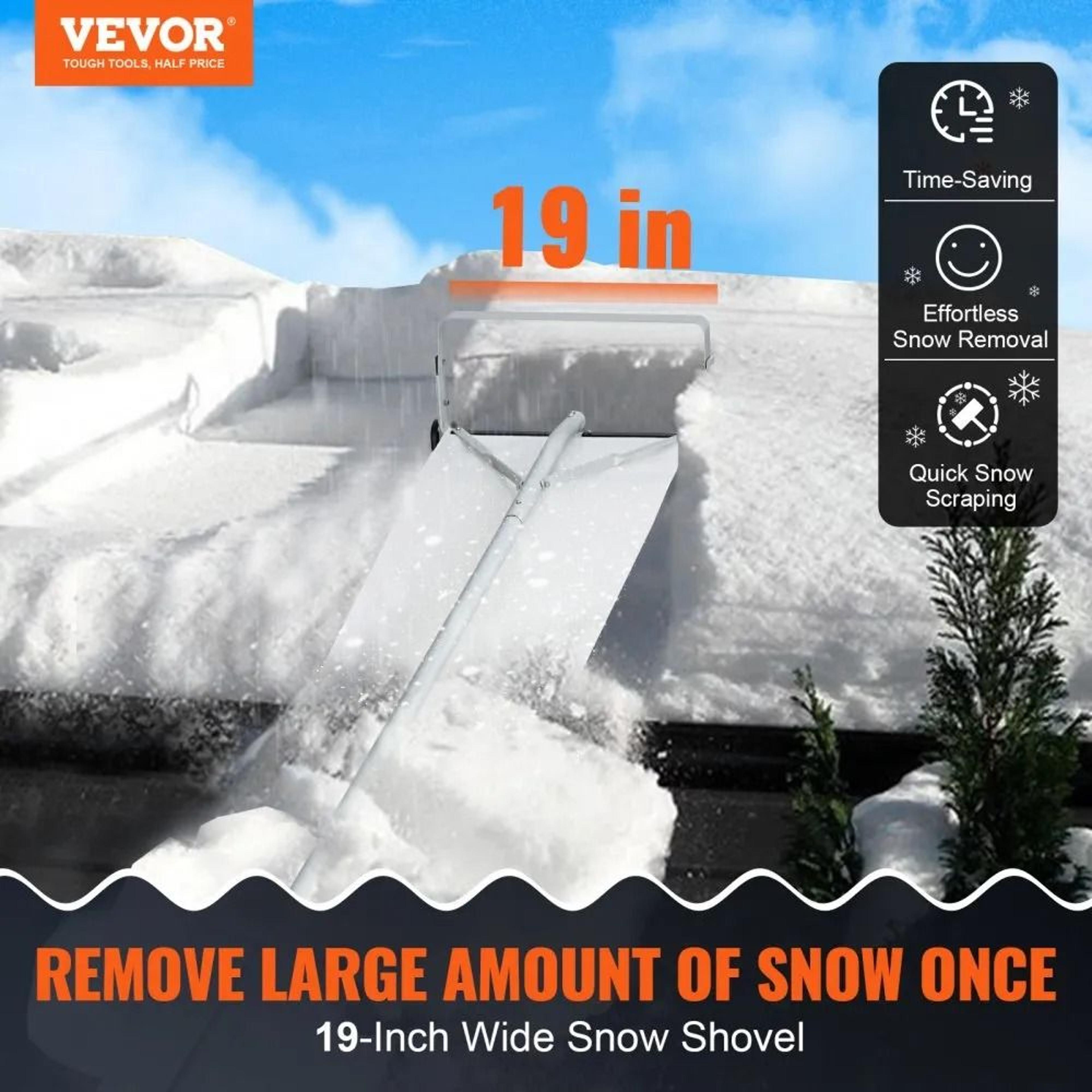 Extendable Snow Roof Rake  Aluminum Roof Snow Removal Tool 30ft Reach 1