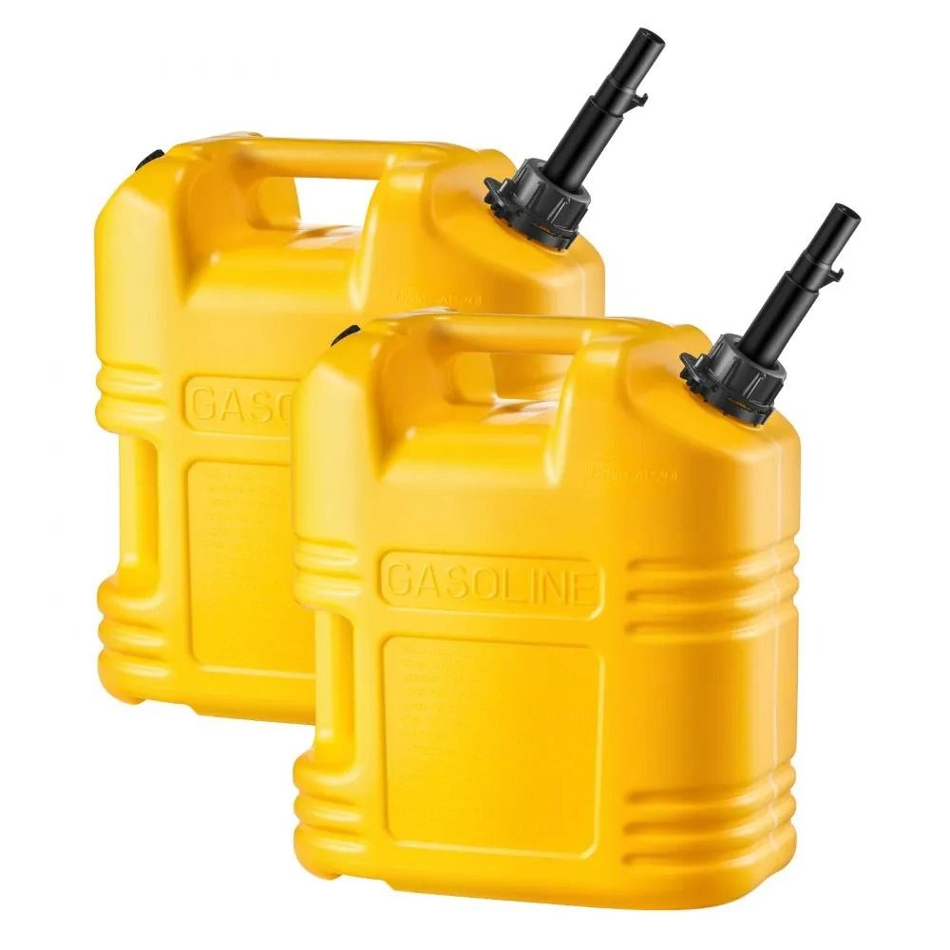 Premium 5 Gallon Portable Fuel Container With Spout  Clear Scale 2 Pack 9
