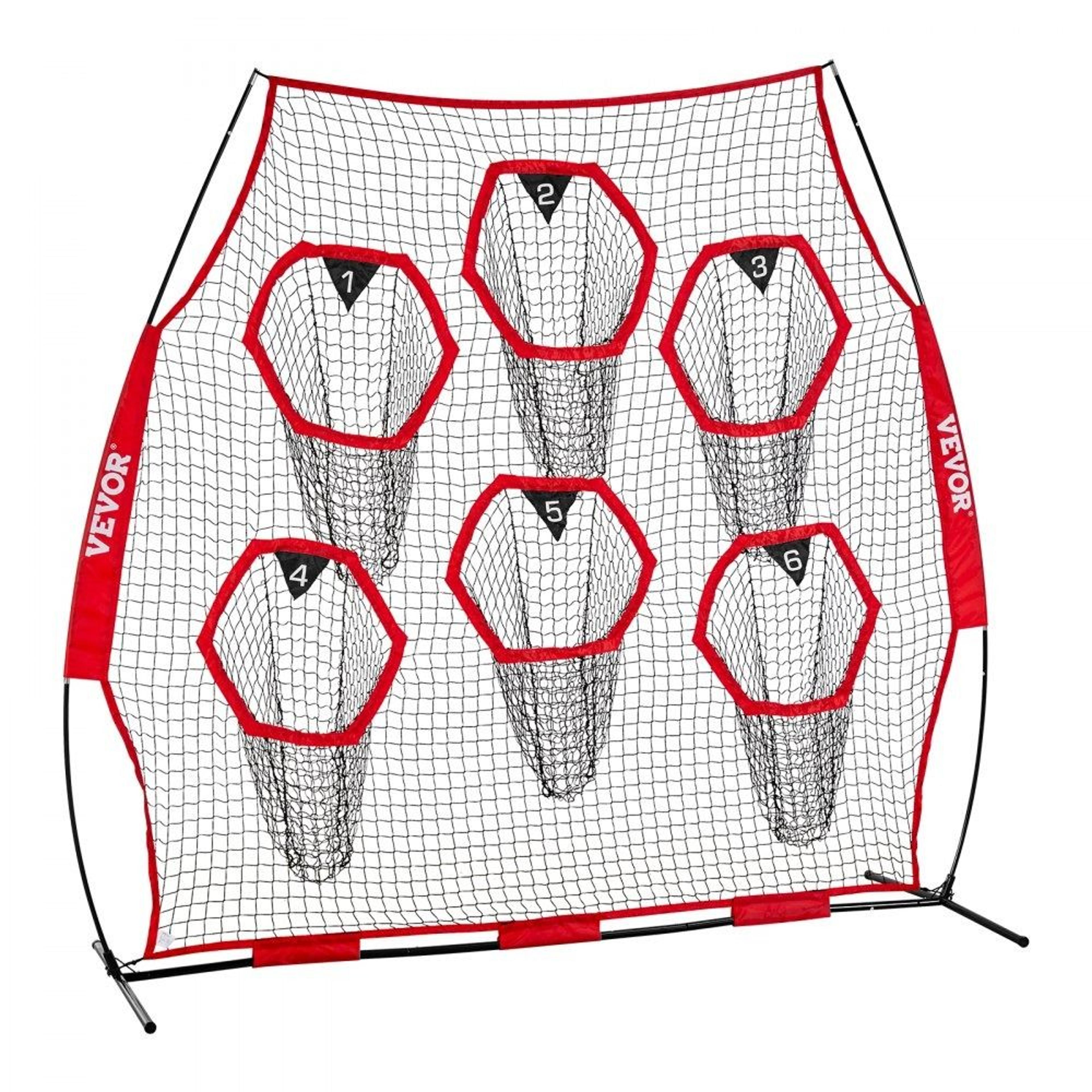 football trainer net with 6 target pockets for qb accuracy