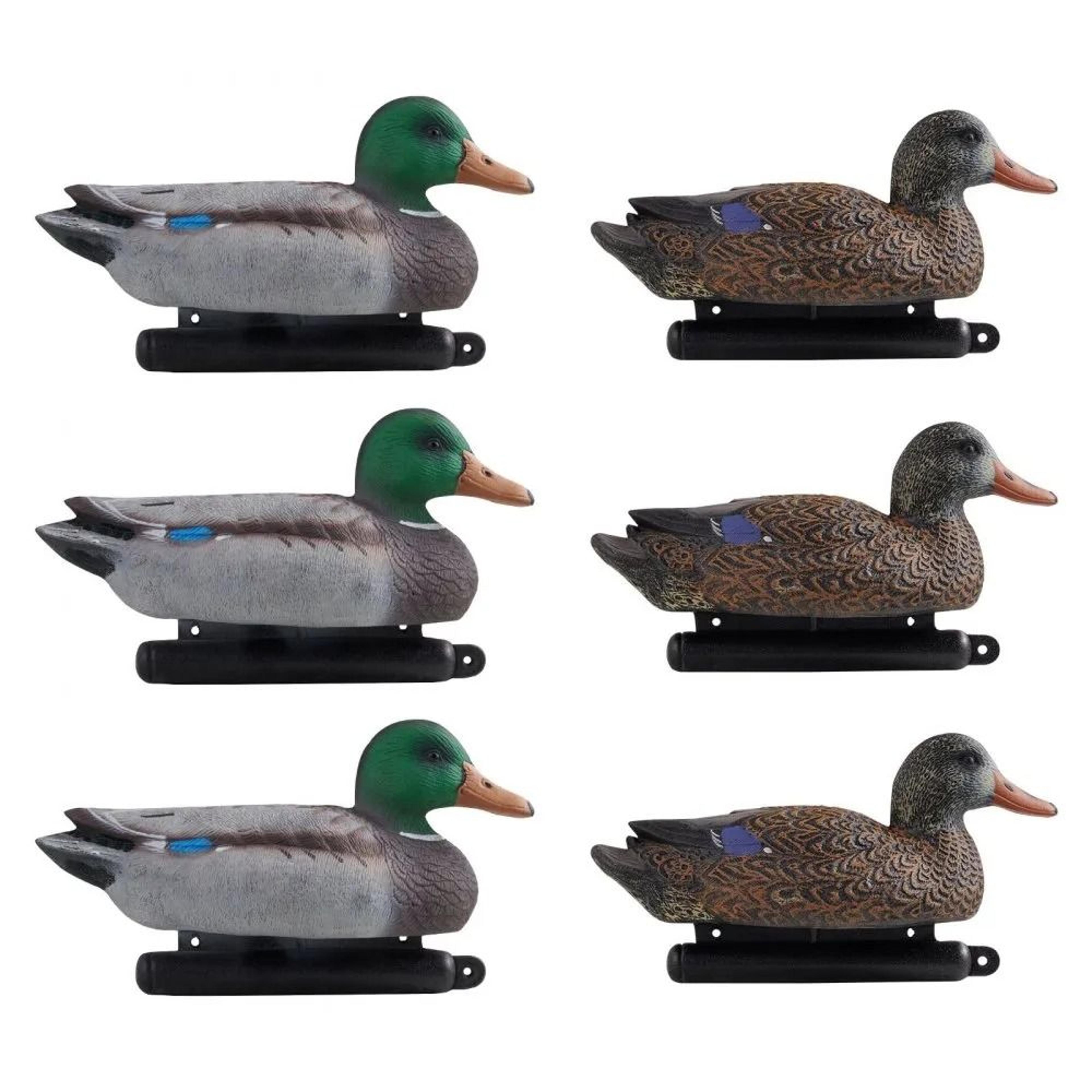 realistic floating duck decoys 6-pack for hunting, pond & lake teal duck set