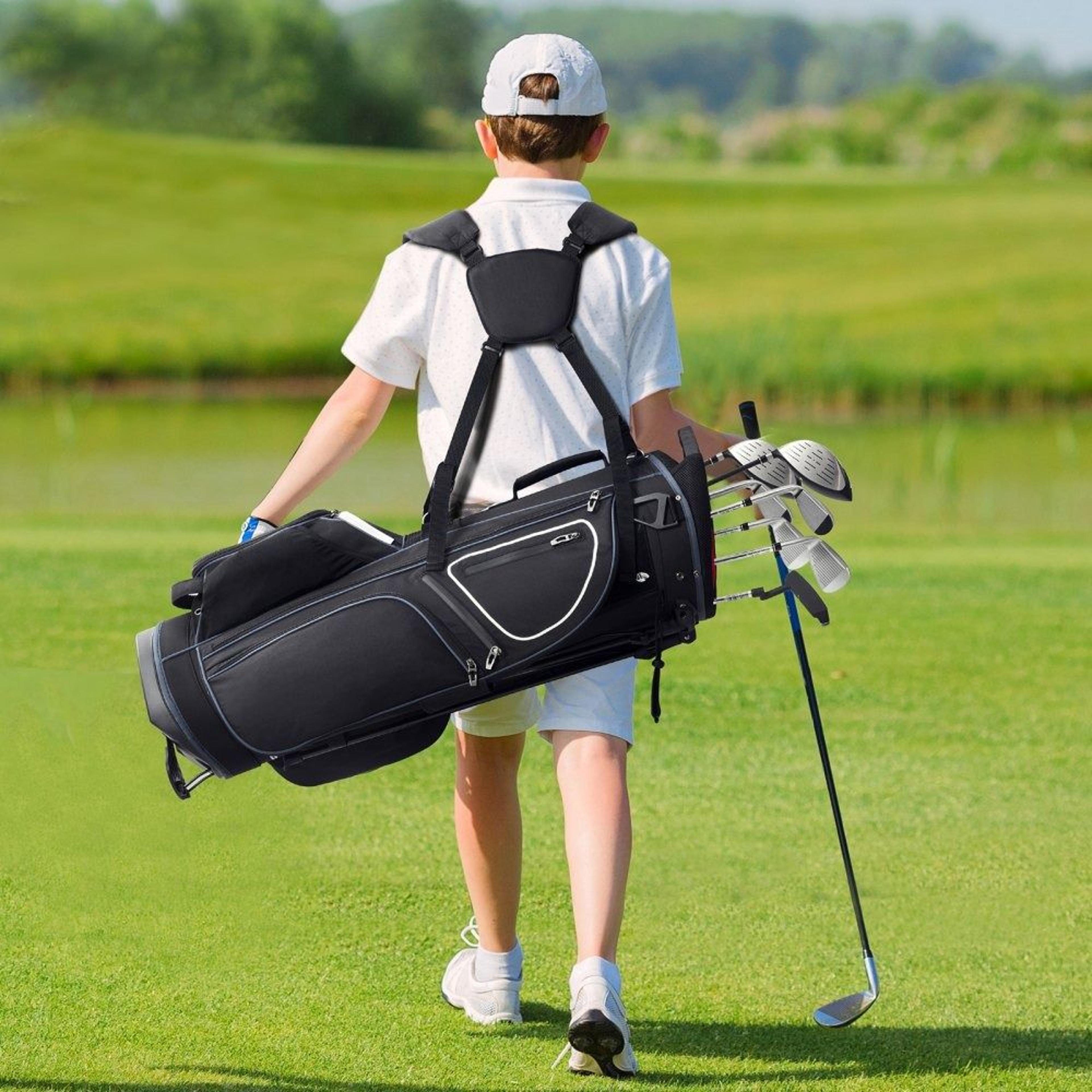 Golf Cart Bag With 14Way Divider  11 Pockets Waterproof Stand Bag 6