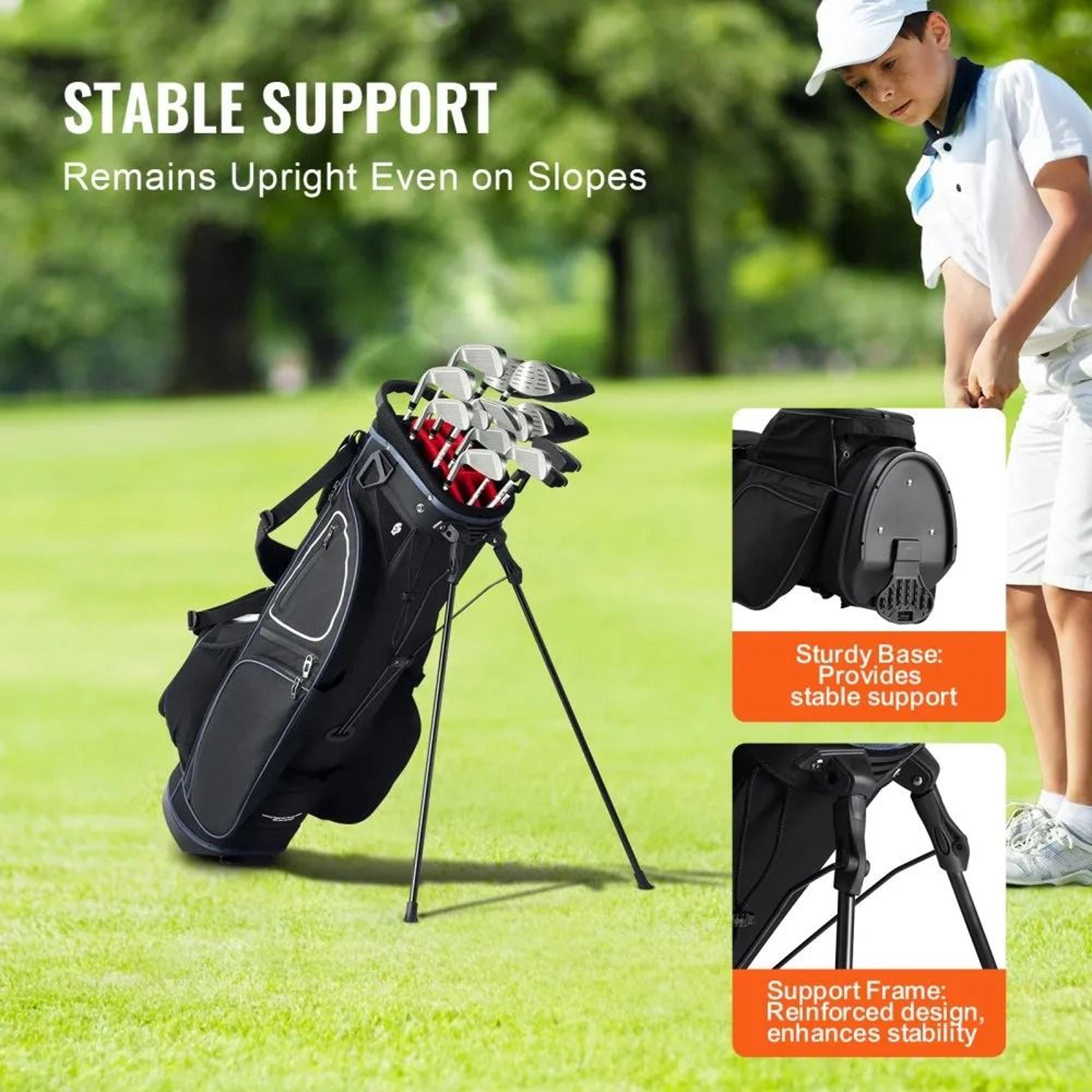 Golf Cart Bag With 14Way Divider  11 Pockets Waterproof Stand Bag 3